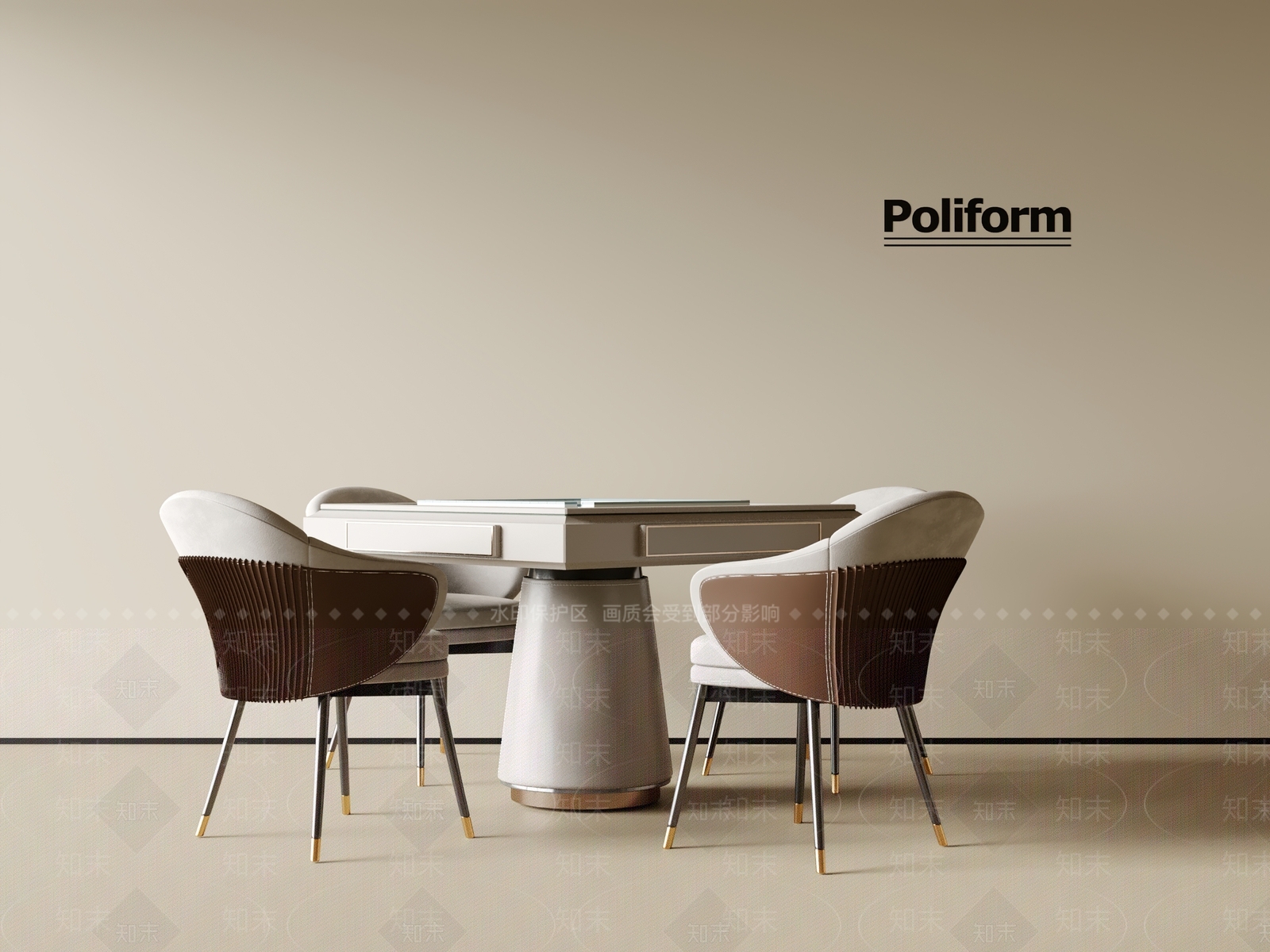 麻将桌3D模型下载【ID:1200729793】