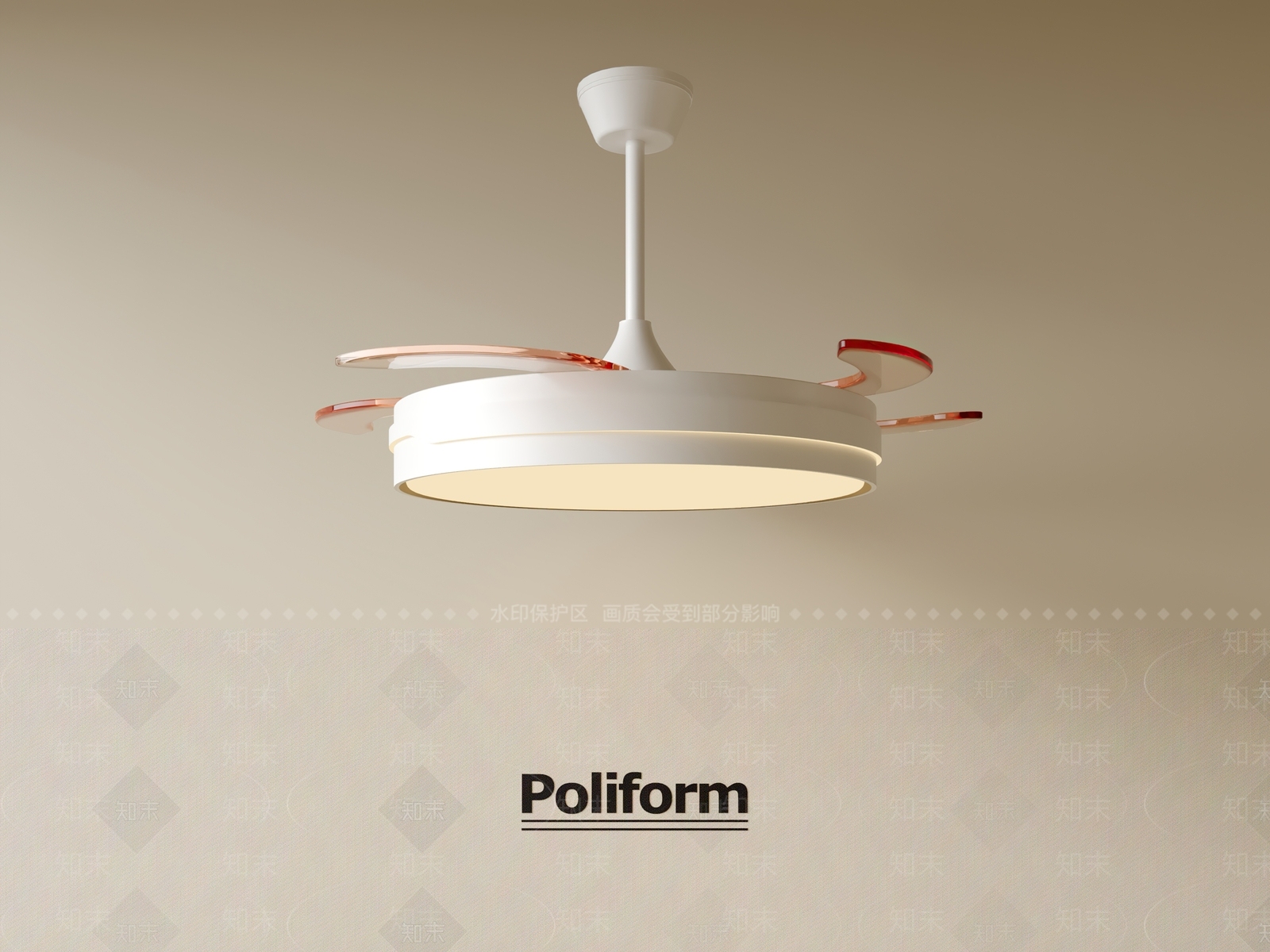 现代中古风扇灯3D模型下载【ID:1200730000】