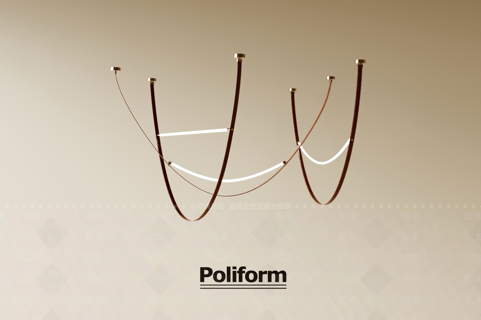 现代中古吊灯3D模型下载【ID:1200730255】