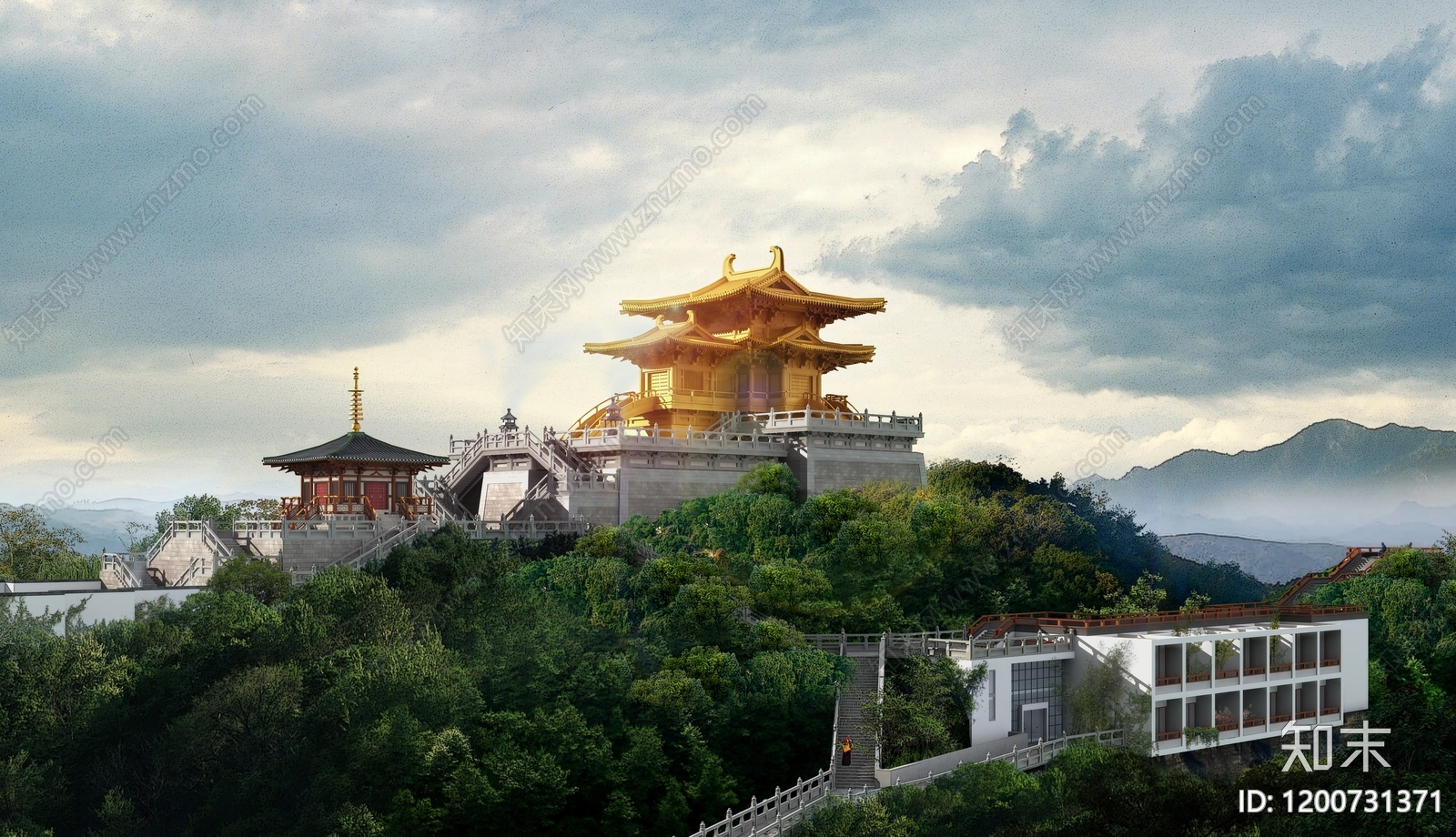 新中式中式公建项目效果图下载【ID:1200731371】