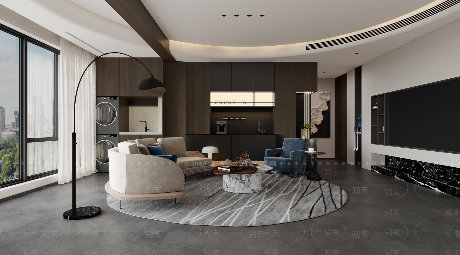 现代茶水间3D模型下载【ID:1215186421】