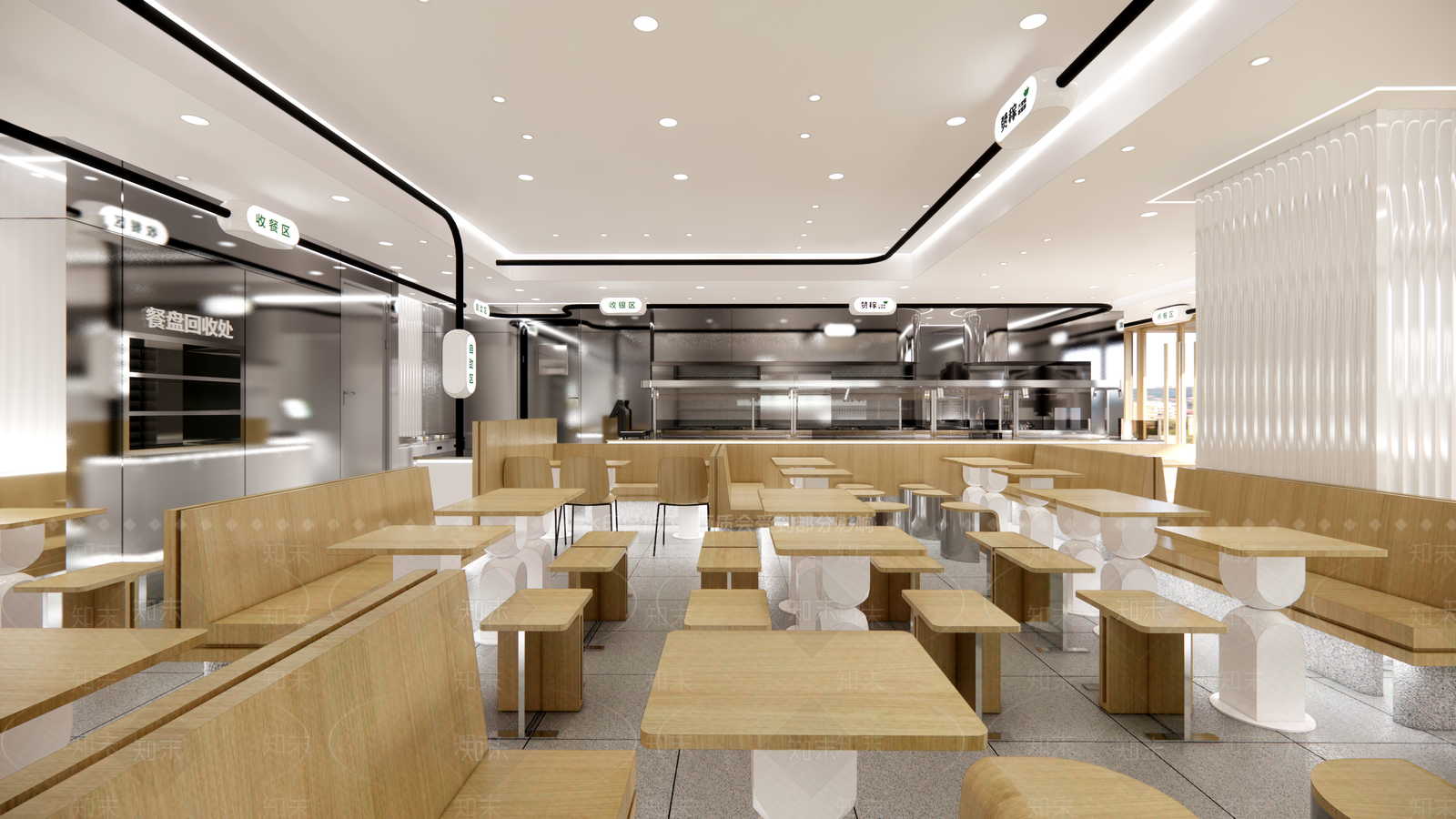 现代简约快餐店SU模型下载【ID:1200734504】