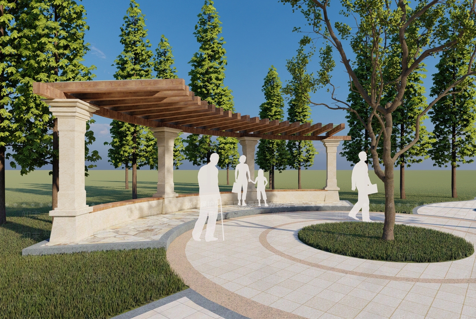 现代欧式廊架SU模型下载【ID:1200736407】