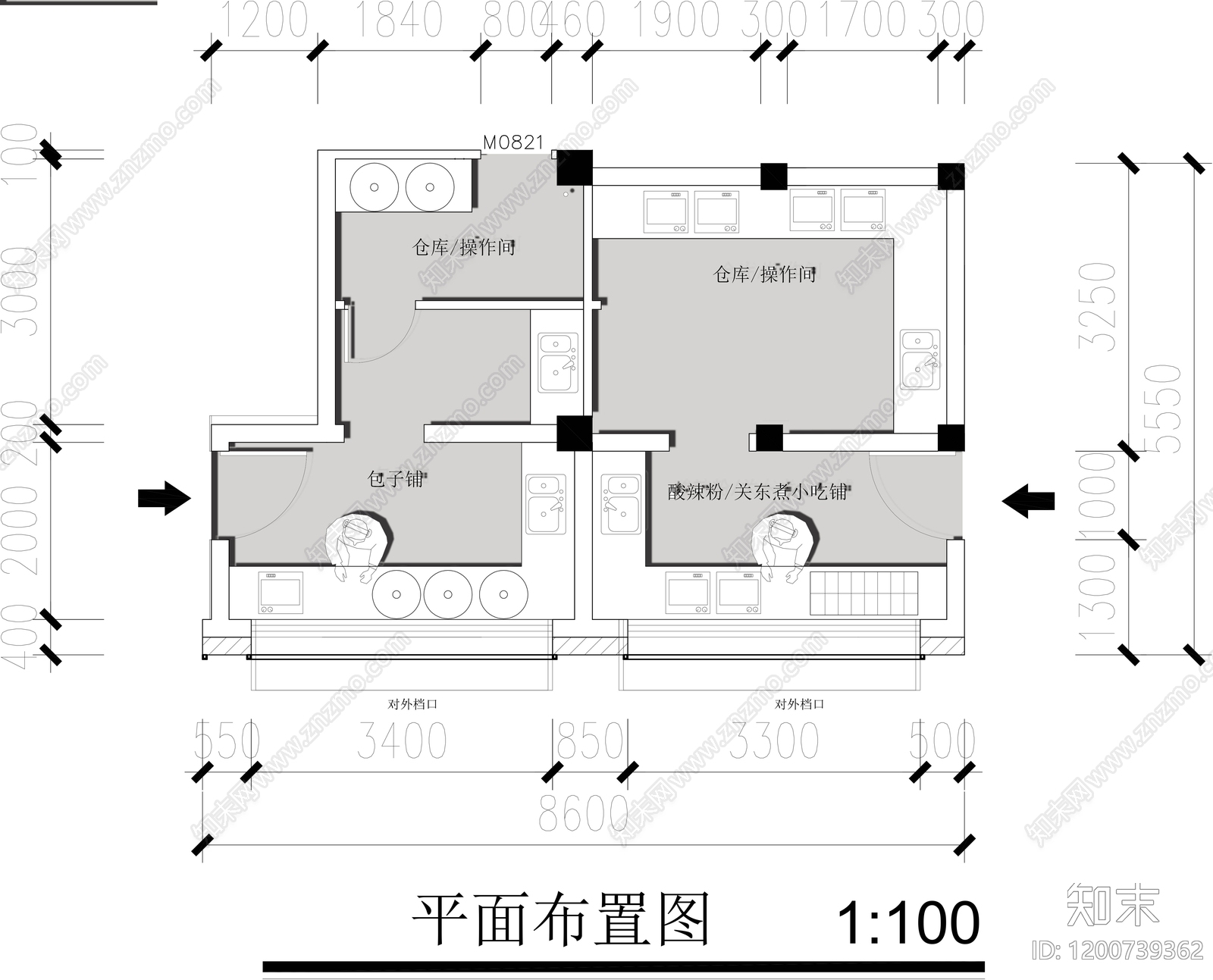 现代明档施工图下载【ID:1200739362】