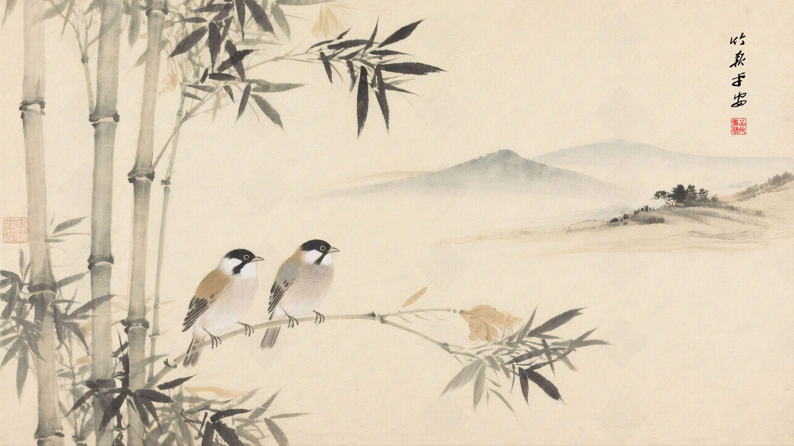 新中式其他壁纸贴图下载【ID:1200741092】