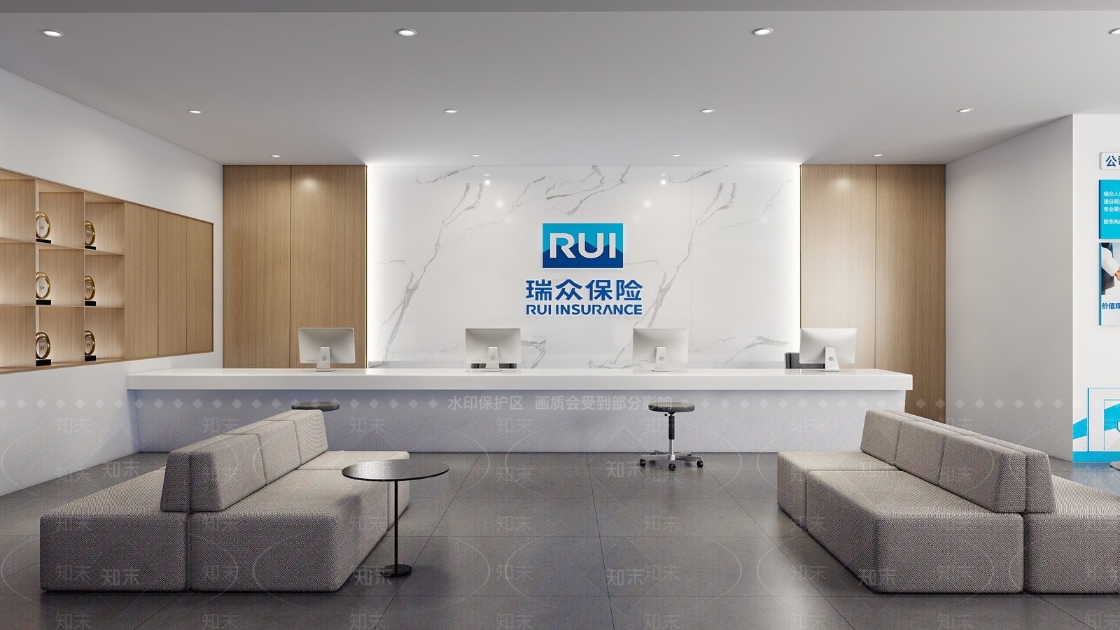 现代企业文化展厅SU模型下载【ID:1222129972】