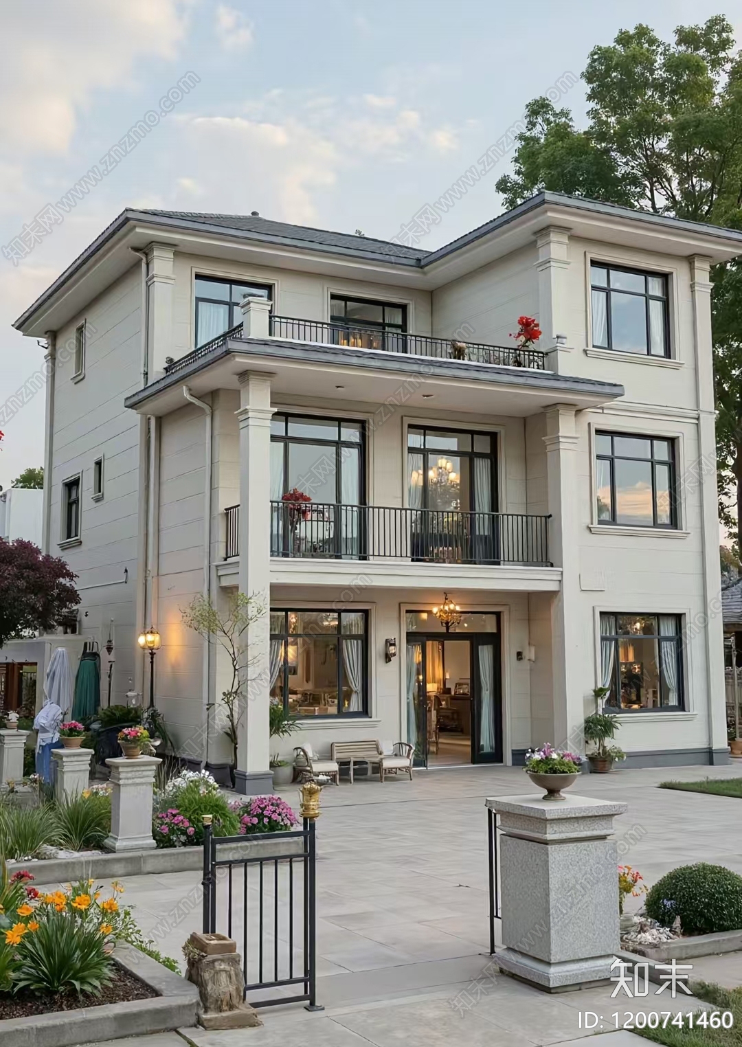 新中式别墅建筑施工图下载【ID:1200741460】