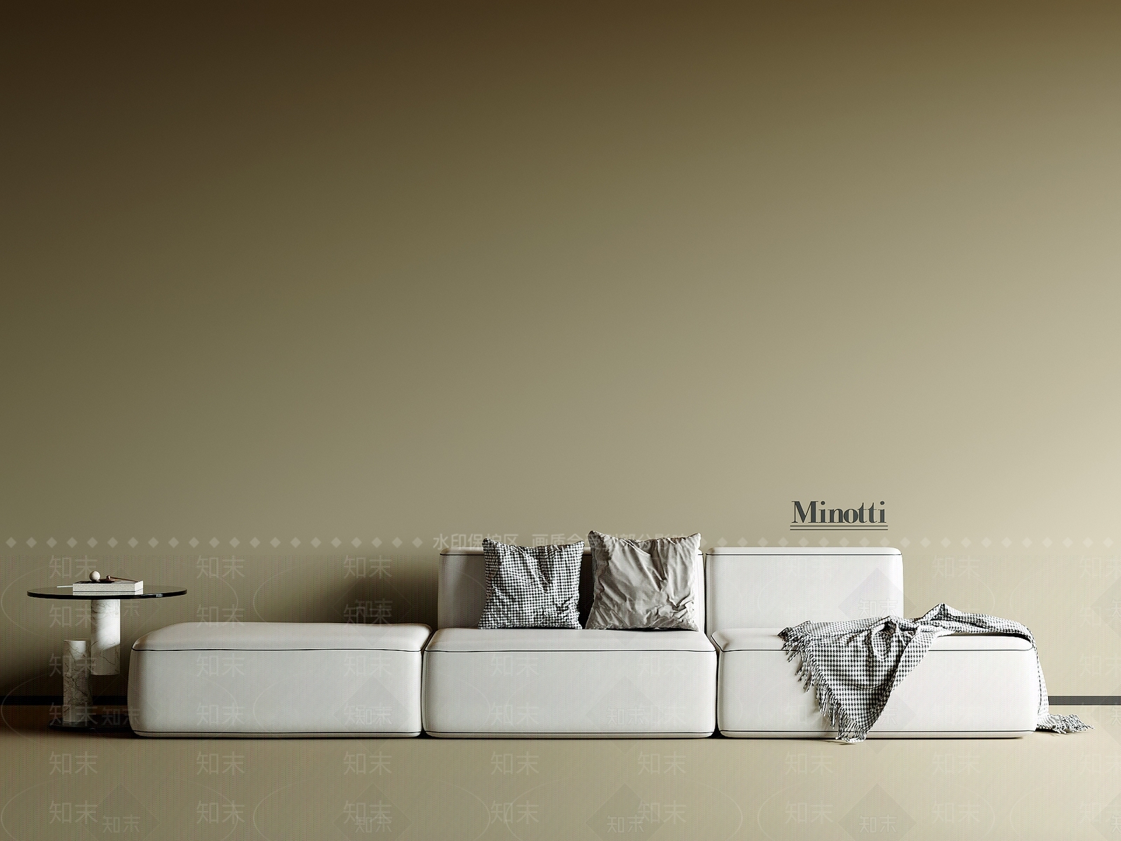 现代极简多人沙发SU模型下载【ID:1200741454】