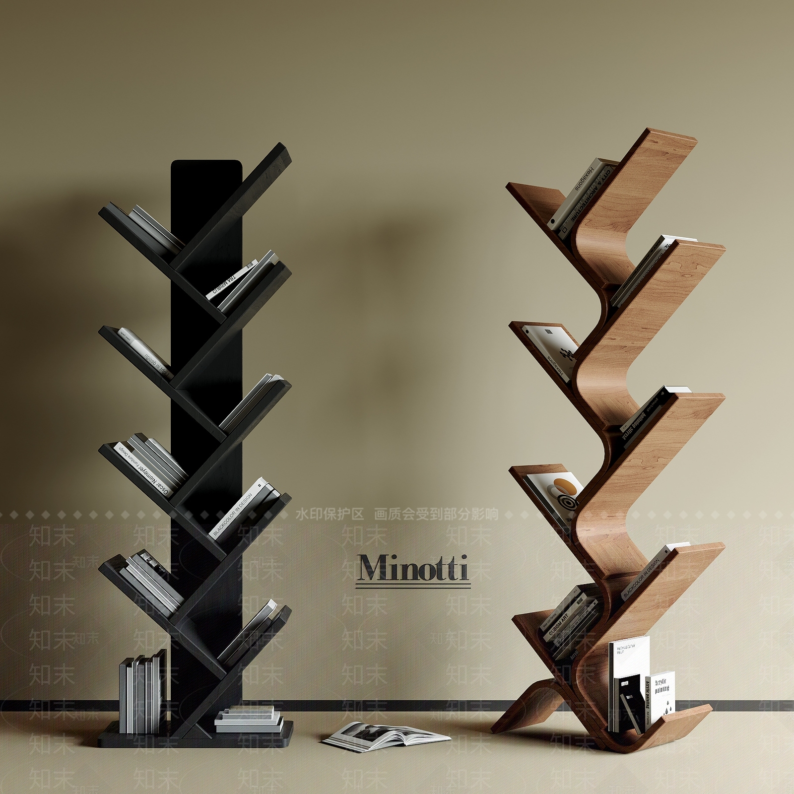 现代中古书架SU模型下载【ID:1200742063】