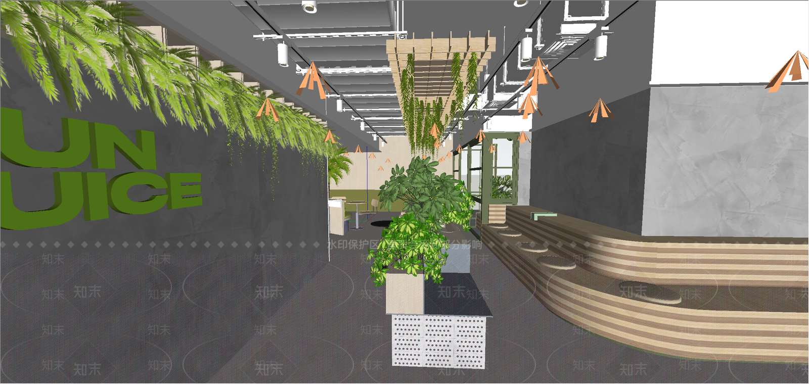 现代奶茶店SU模型下载【ID:1200748566】