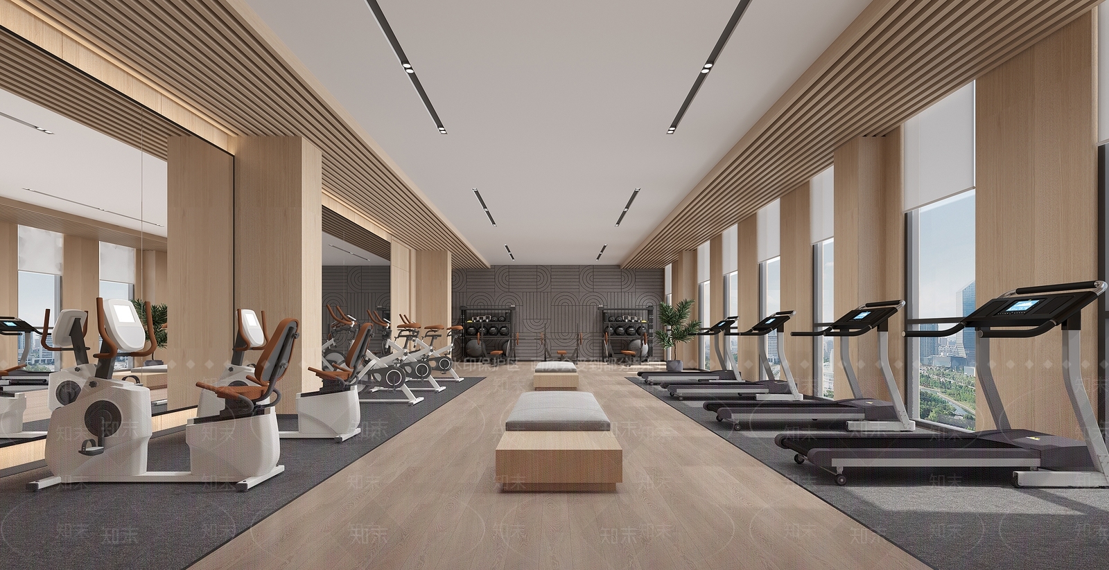 现代健身房3D模型下载【ID:1200753008】