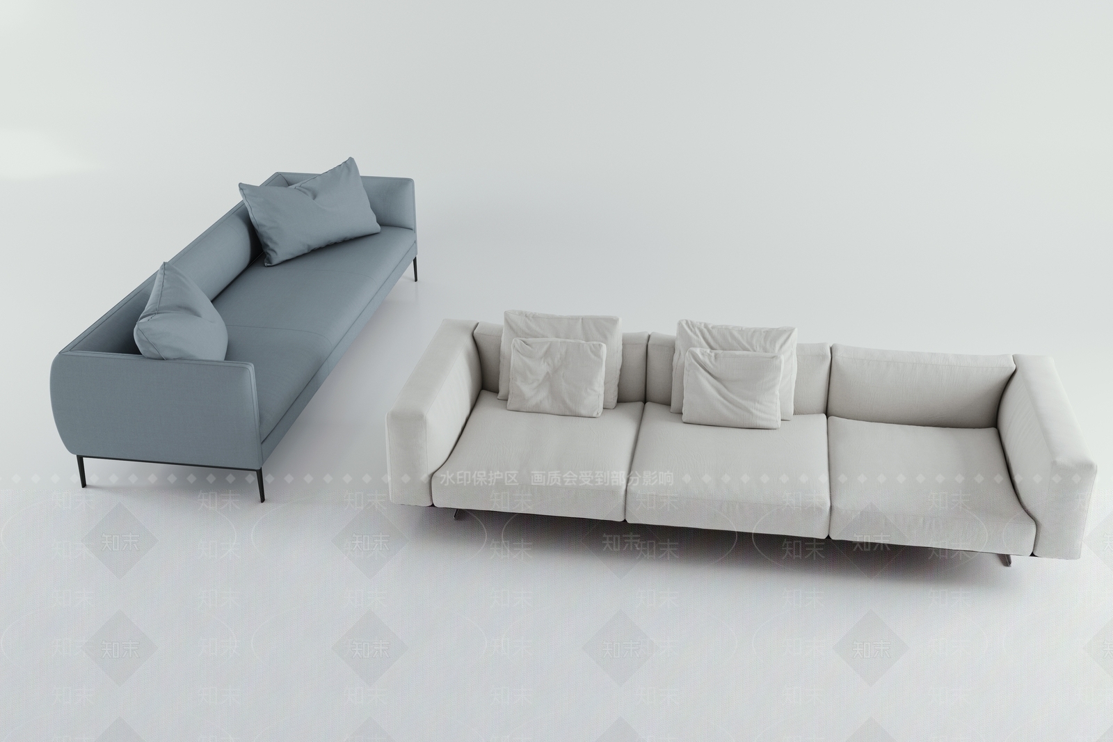 现代新中式双人沙发3D模型下载【ID:1200756176】