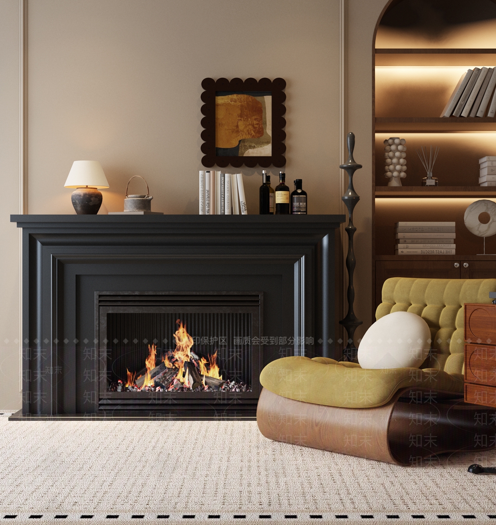 法式美式壁炉3D模型下载【ID:1200757816】