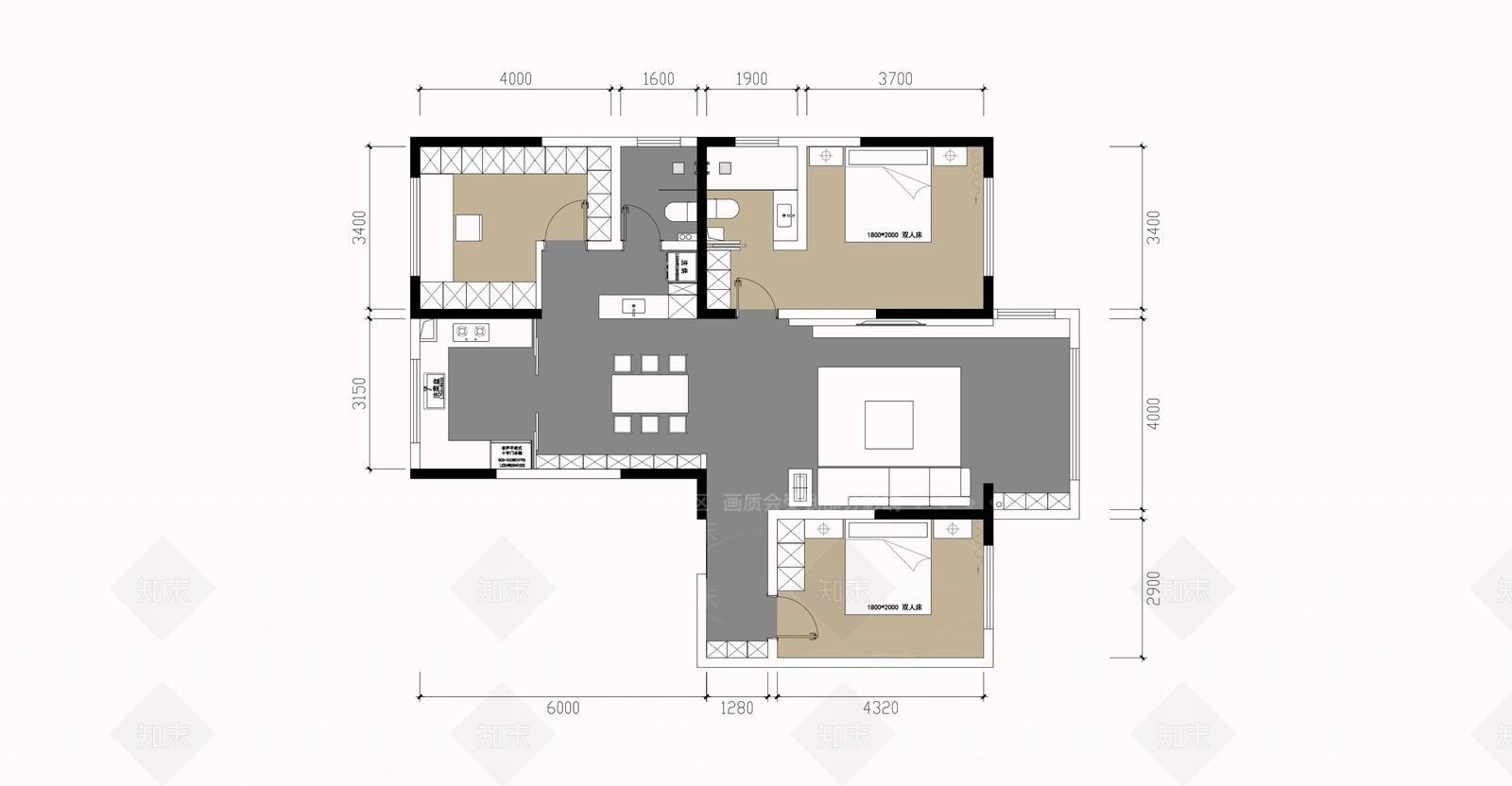 现代极简家居客厅3D模型下载【ID:1200758669】