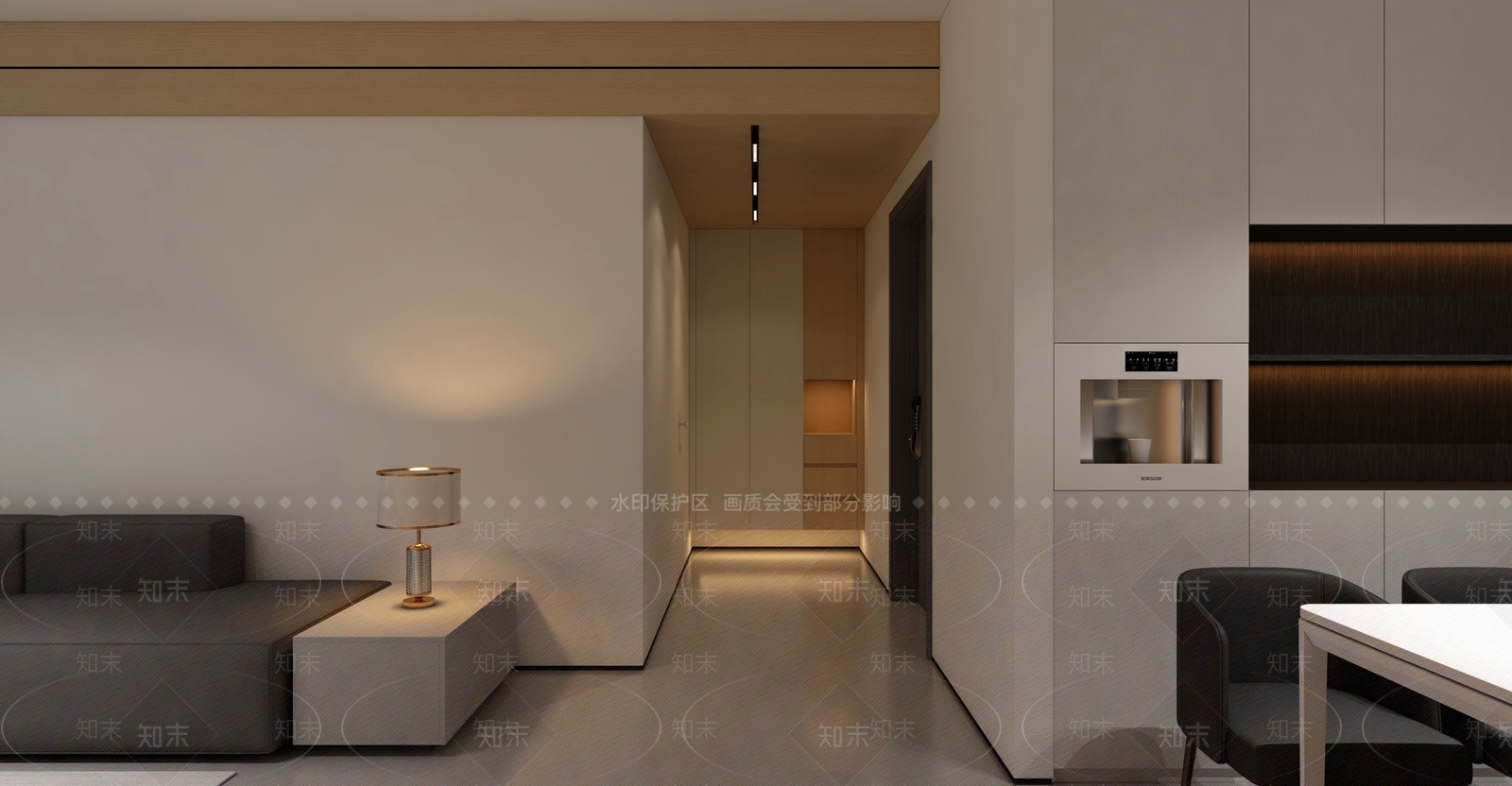 现代极简家居客厅3D模型下载【ID:1200758669】