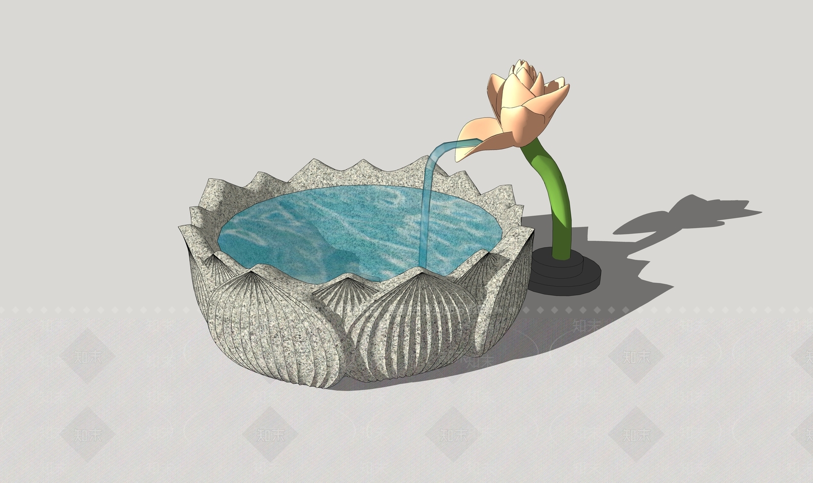 日式现代雕塑SU模型下载【ID:1200760055】