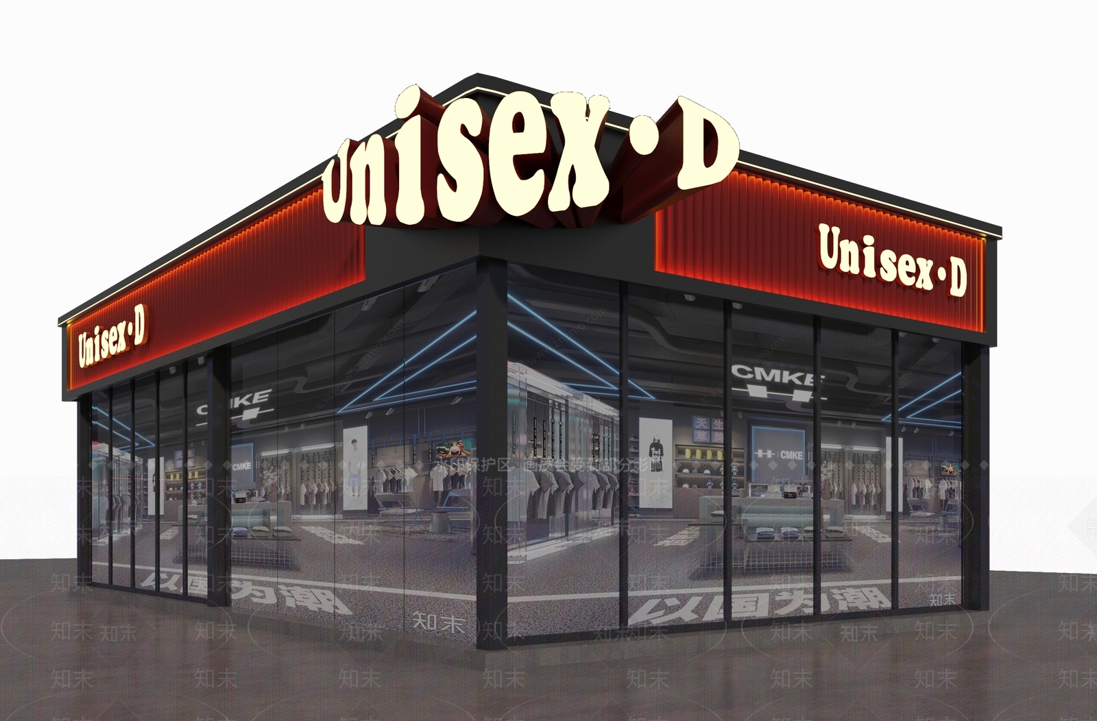 意式轻奢服装店3D模型下载【ID:1200763716】