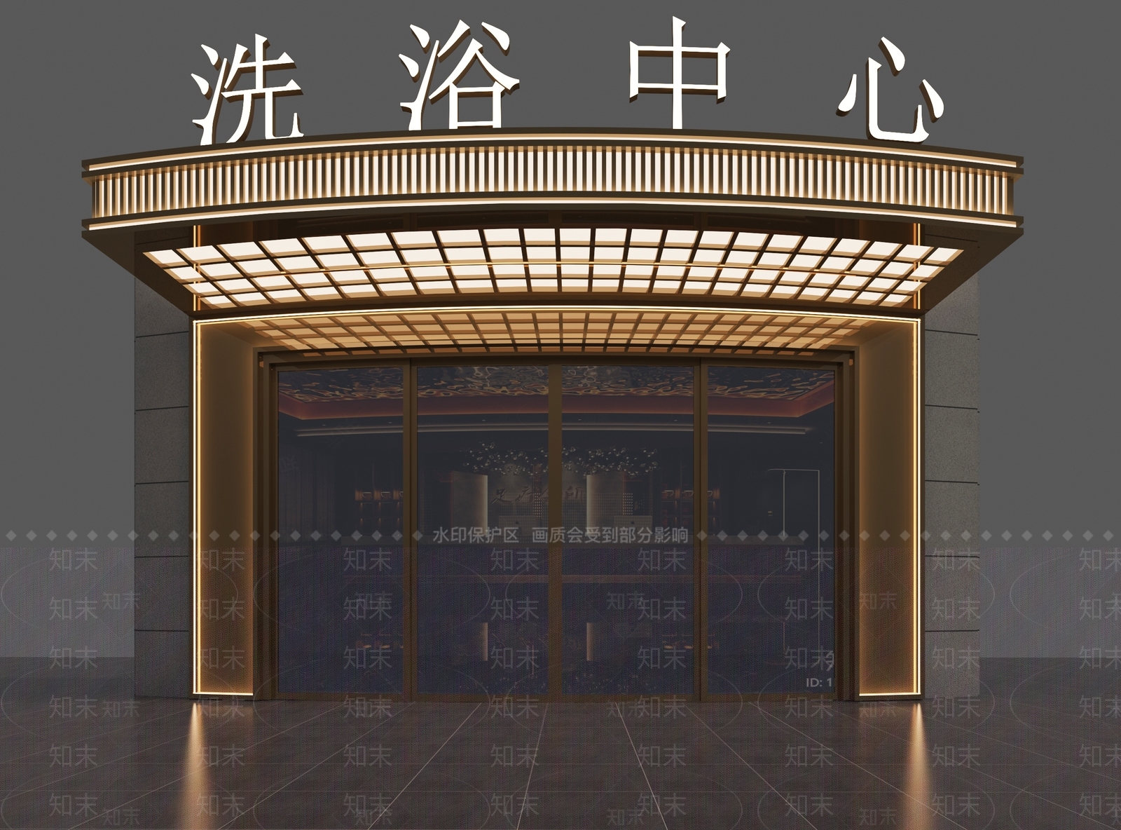 现代轻奢售楼处3D模型下载【ID:1200764019】