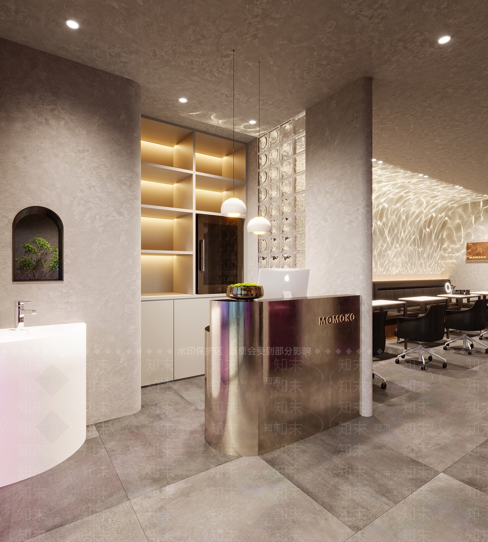 现代美甲店3D模型下载【ID:1200764227】