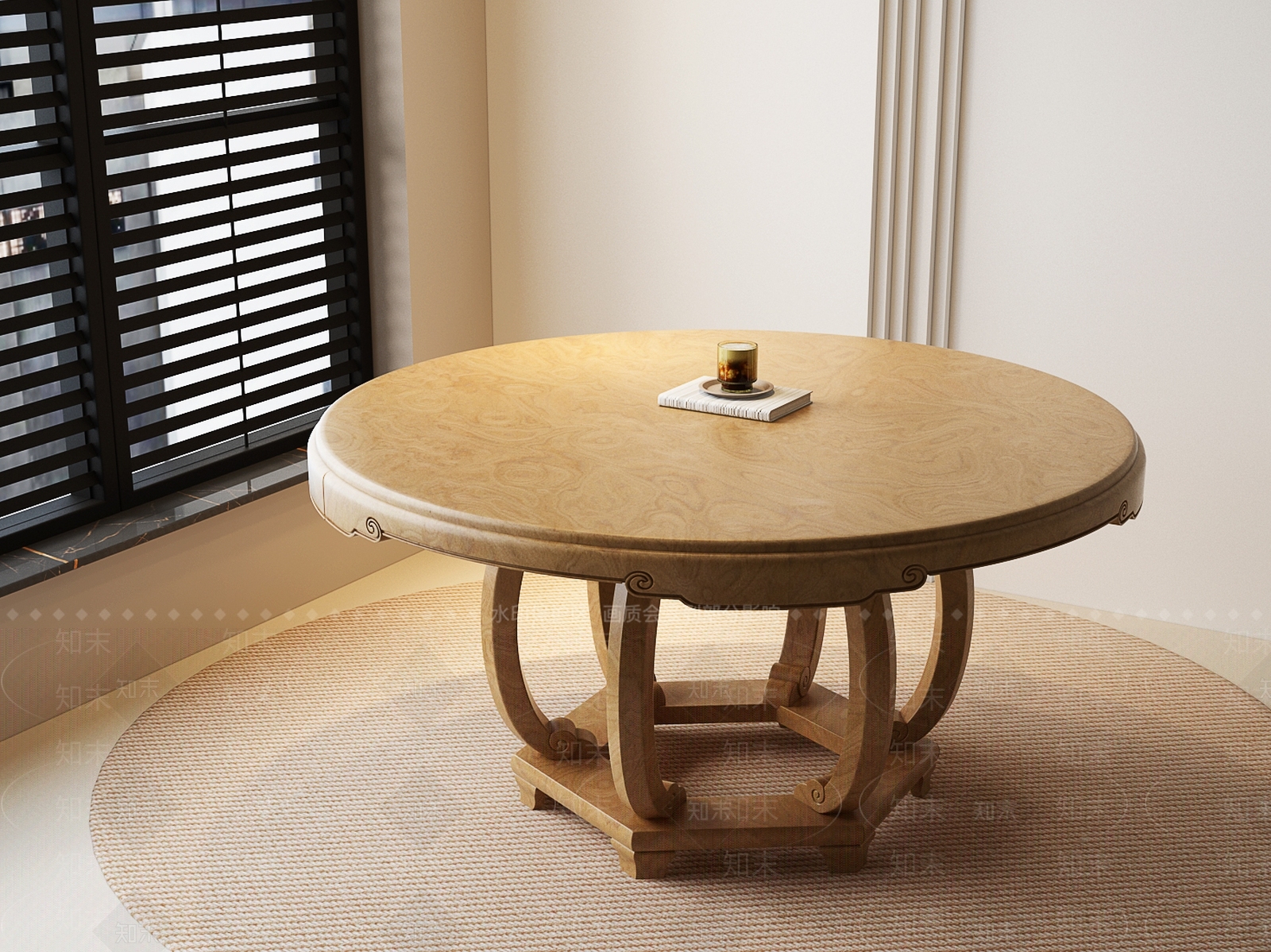 新中式中式餐桌SU模型下载【ID:1200764873】