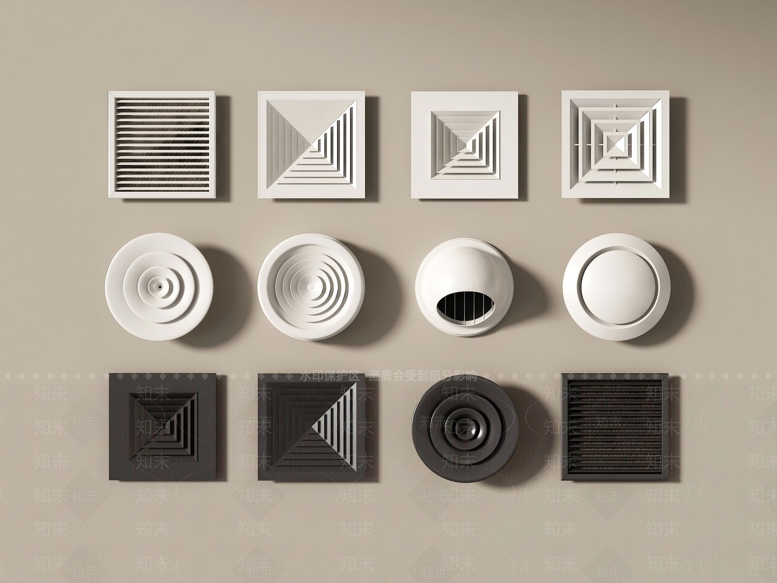 空调出风口SU模型下载【ID:1200767481】