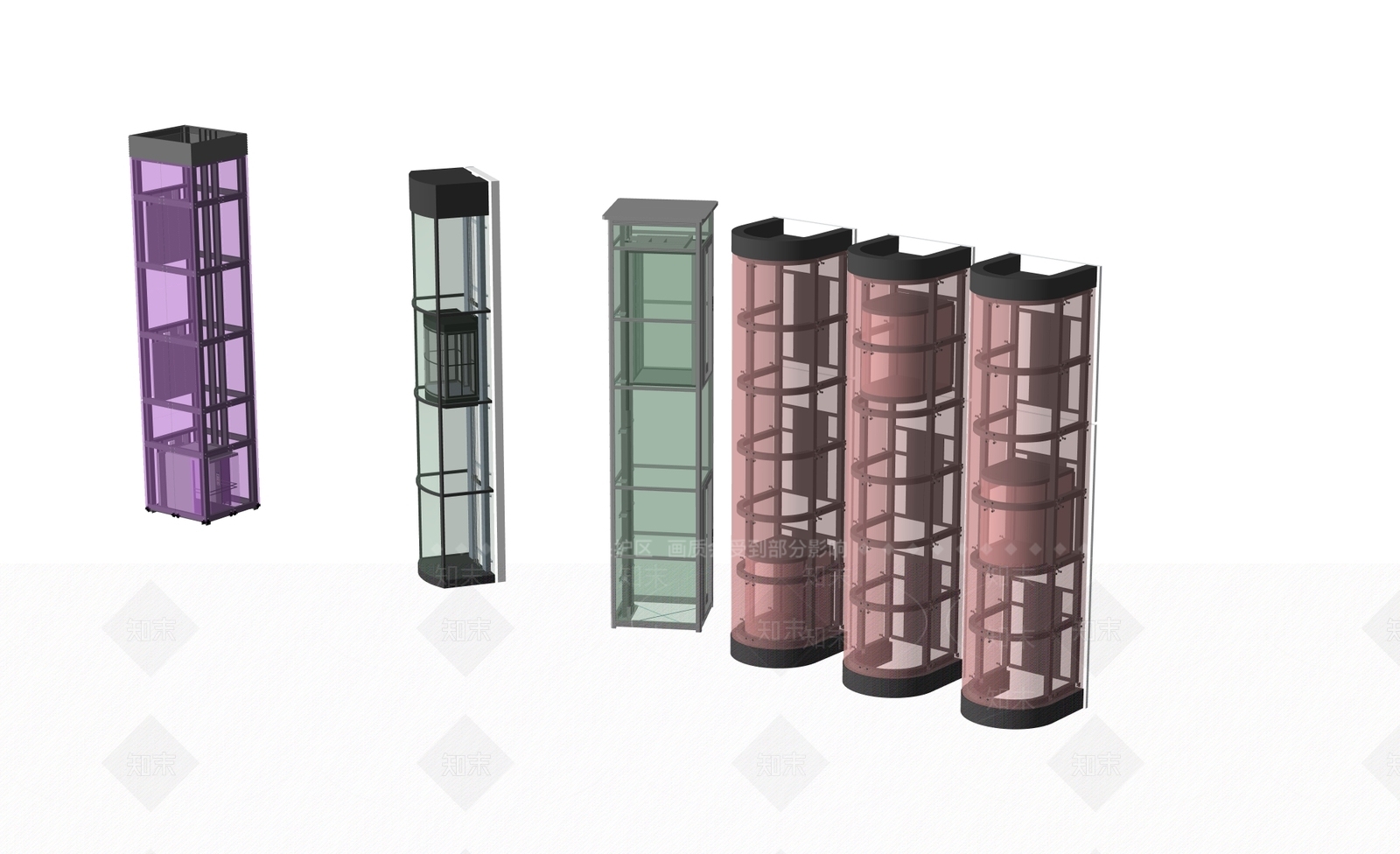 现代观光电梯SU模型下载【ID:1200767544】