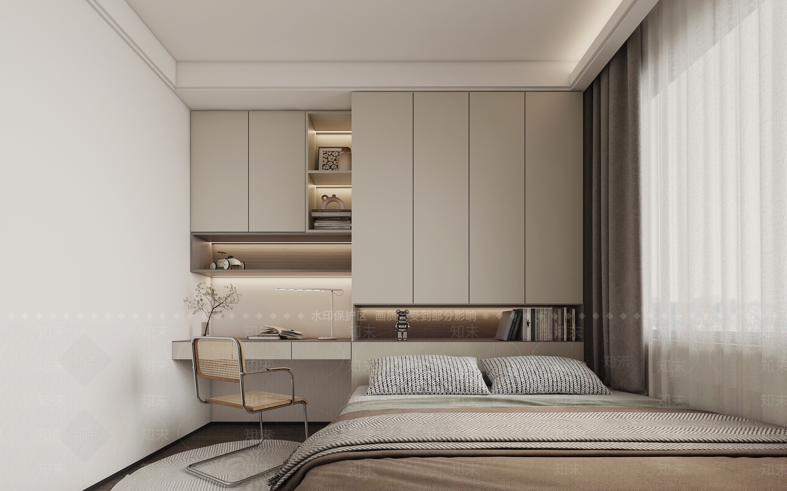 现代书房3D模型下载【ID:1215186946】
