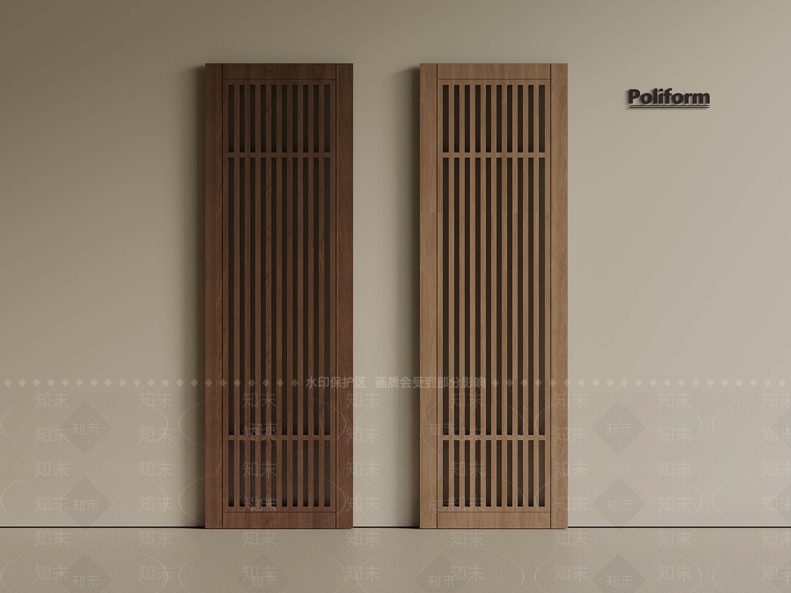 新中式中式柜门3D模型下载【ID:1200768452】