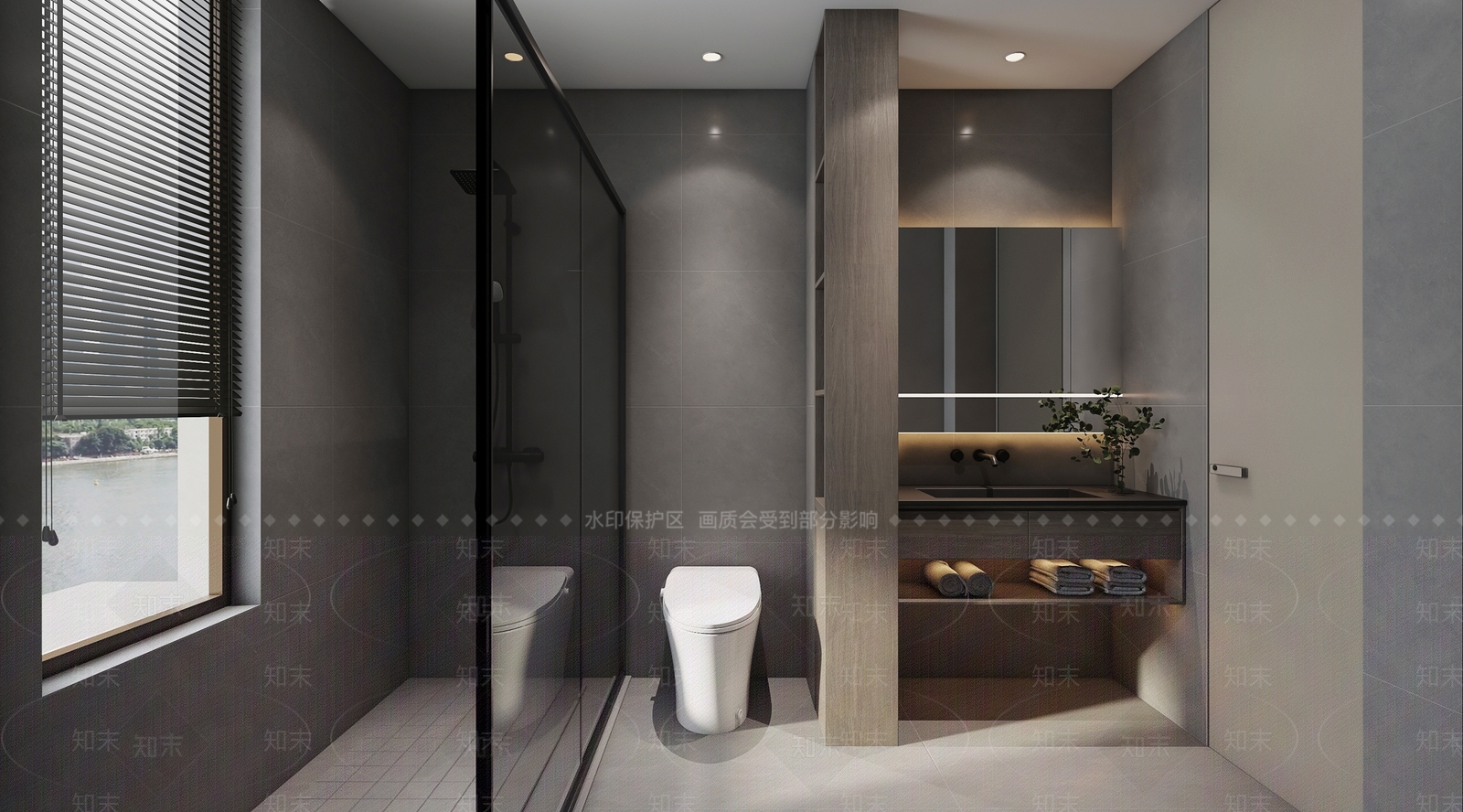 现代极简卫生间3D模型下载【ID:1200770935】