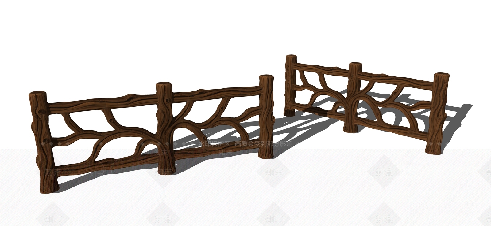 现代景观围栏SU模型下载【ID:1200771982】