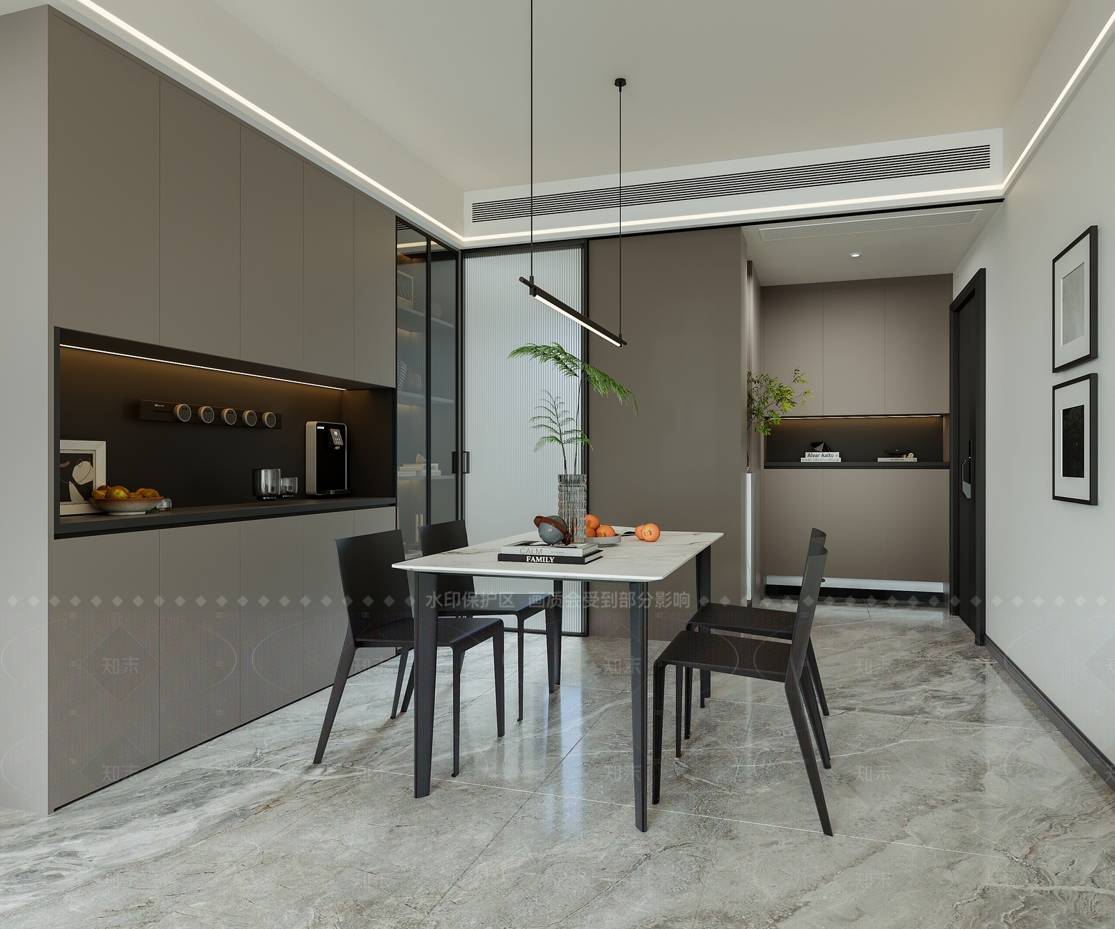 现代客餐厅3D模型下载【ID:1215187112】