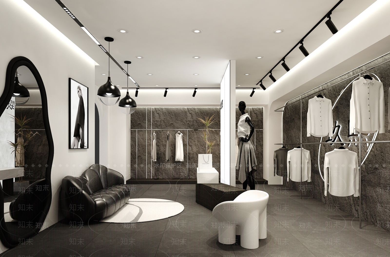 现代服装店3D模型下载【ID:1200774884】
