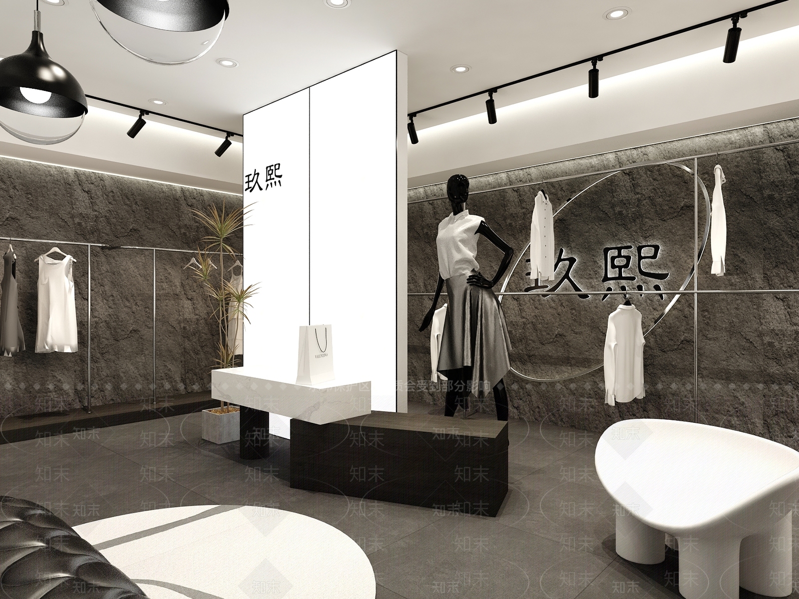 现代服装店3D模型下载【ID:1200774884】