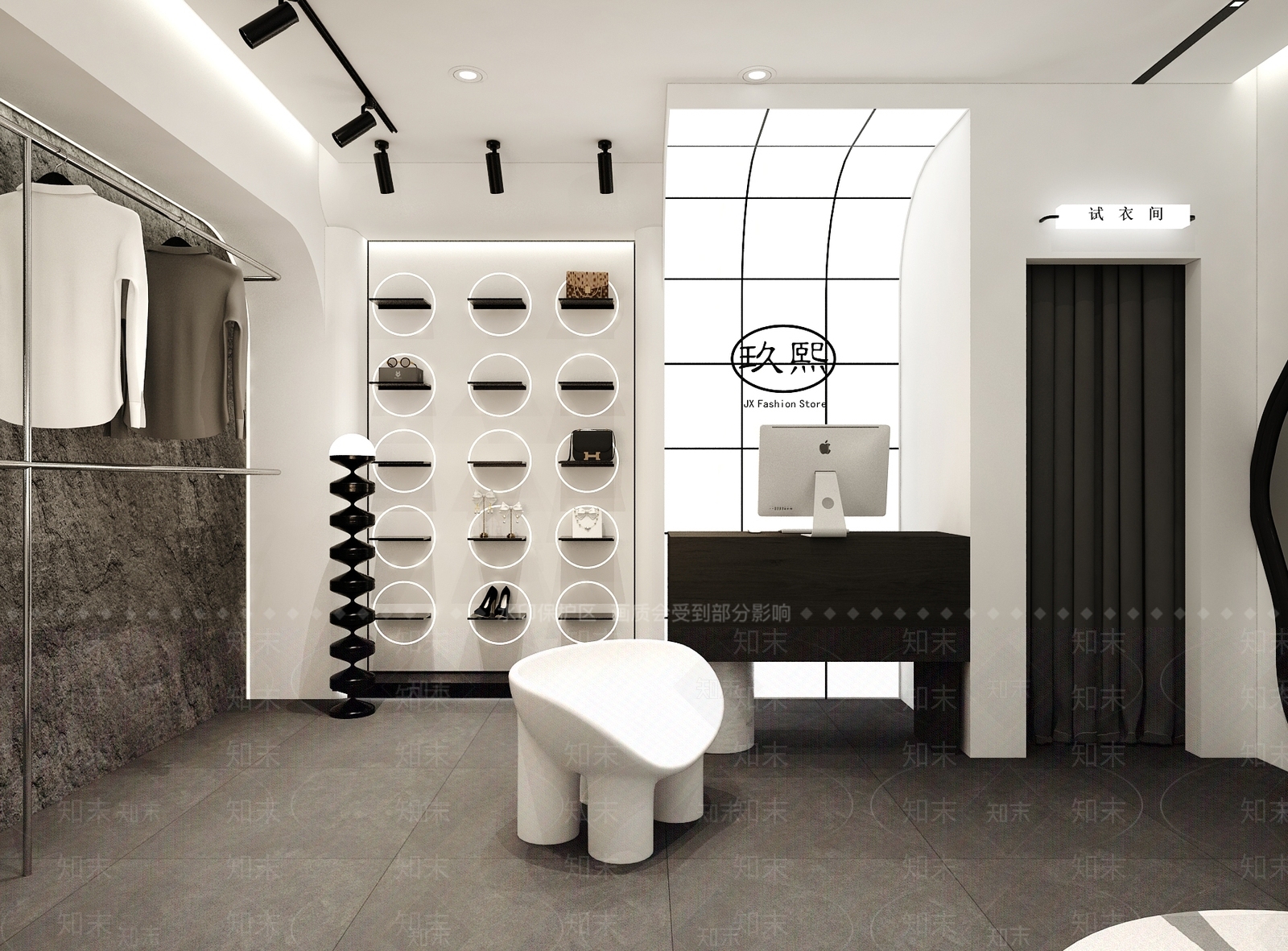 现代服装店3D模型下载【ID:1200774884】
