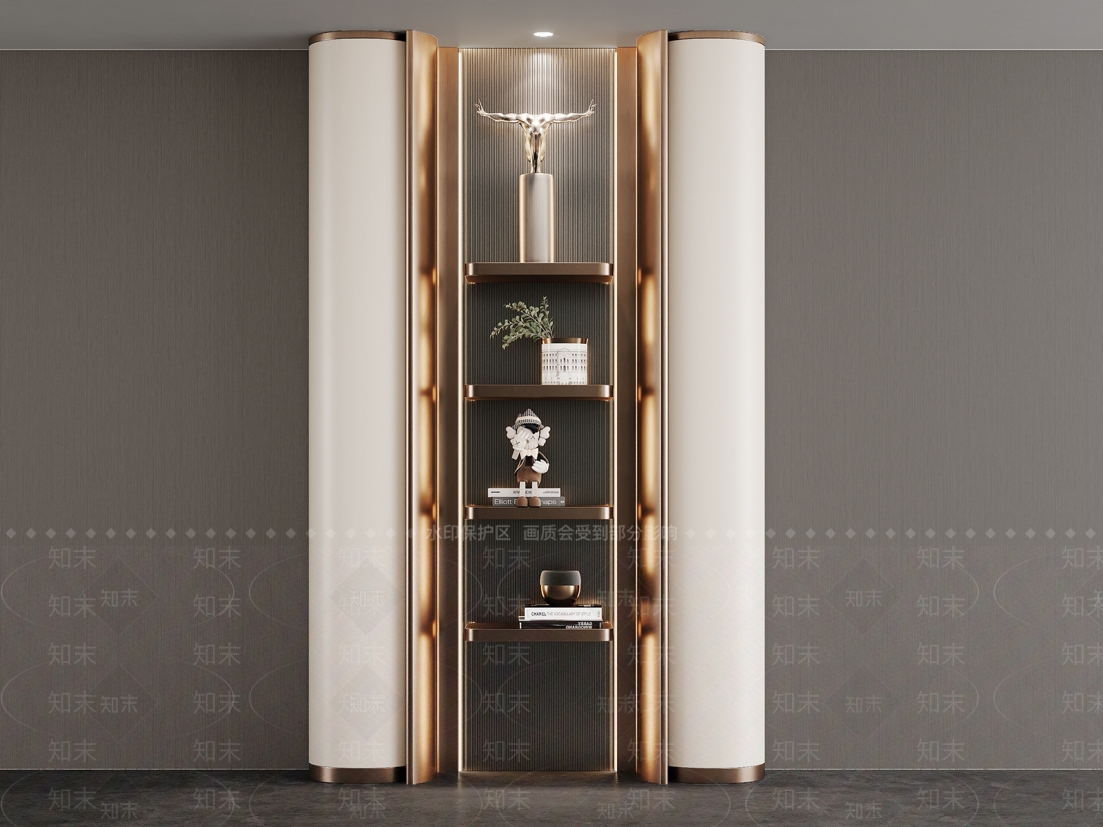 现代轻奢玄关柜3D模型下载【ID:1200778102】