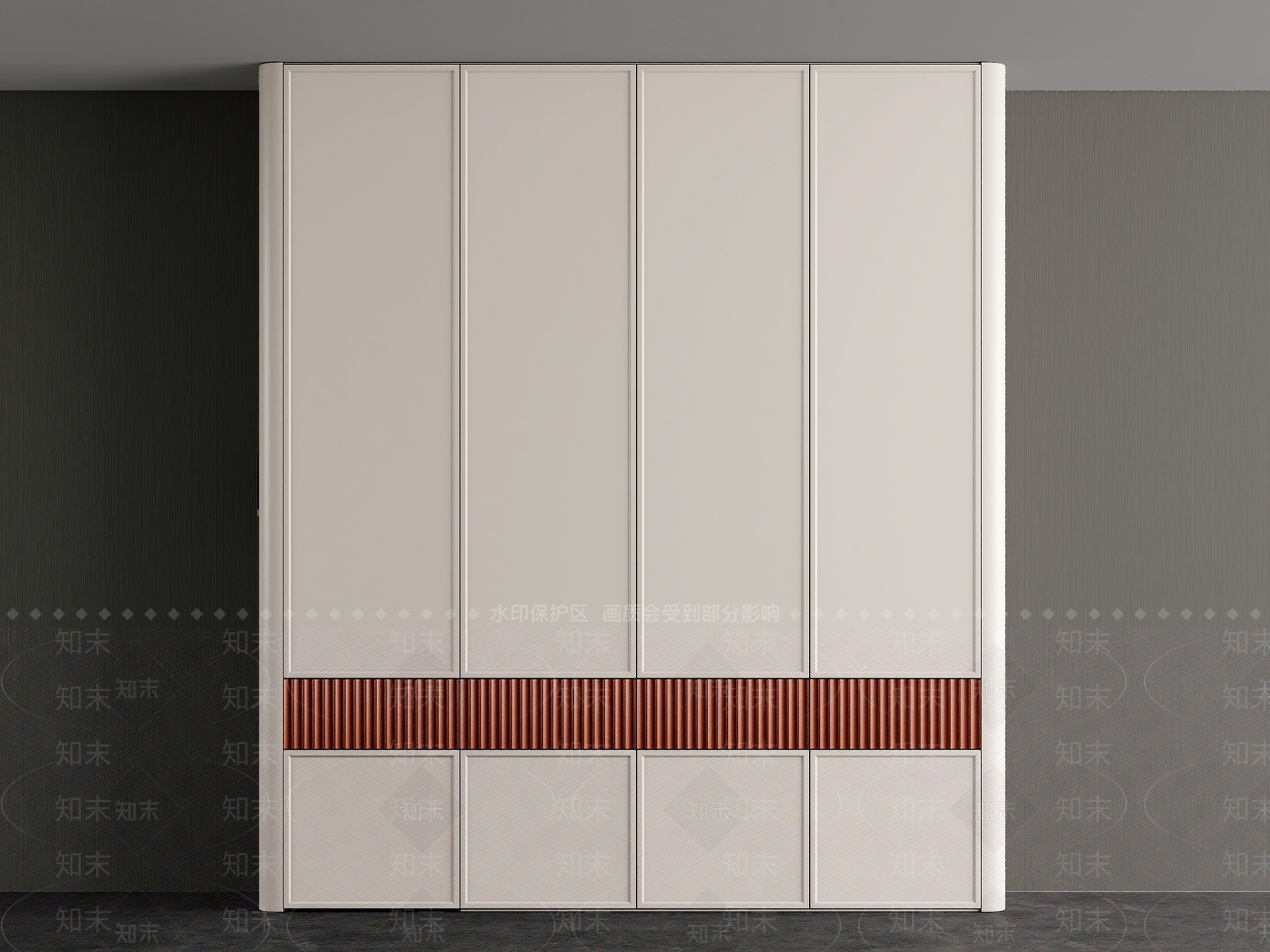 法式美式衣柜3D模型下载【ID:1200778168】