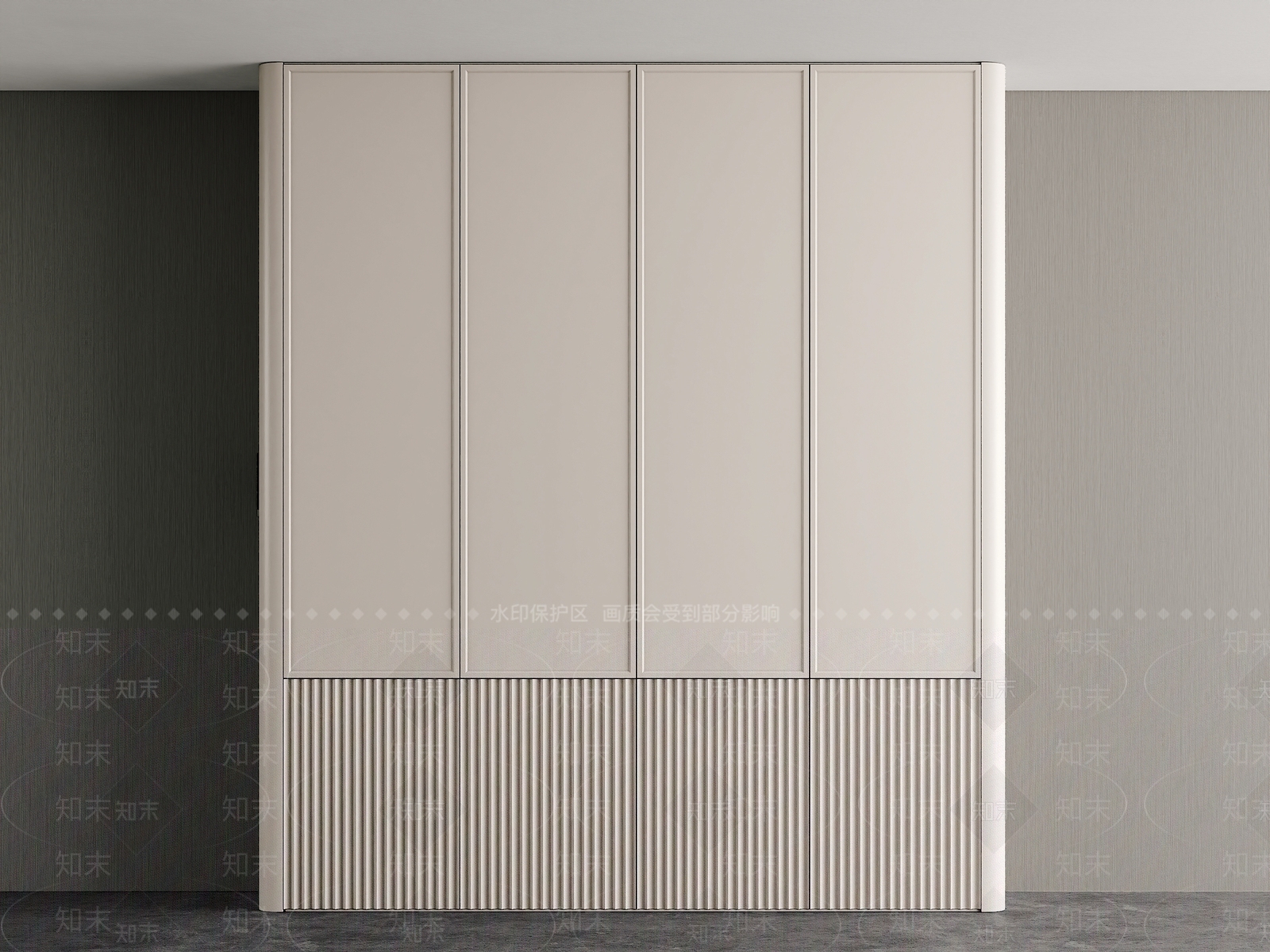 法式美式衣柜3D模型下载【ID:1200778265】