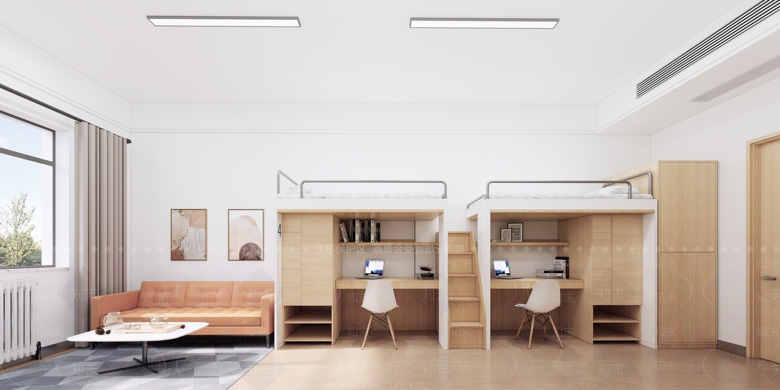 现代宿舍SU模型下载【ID:1200778583】