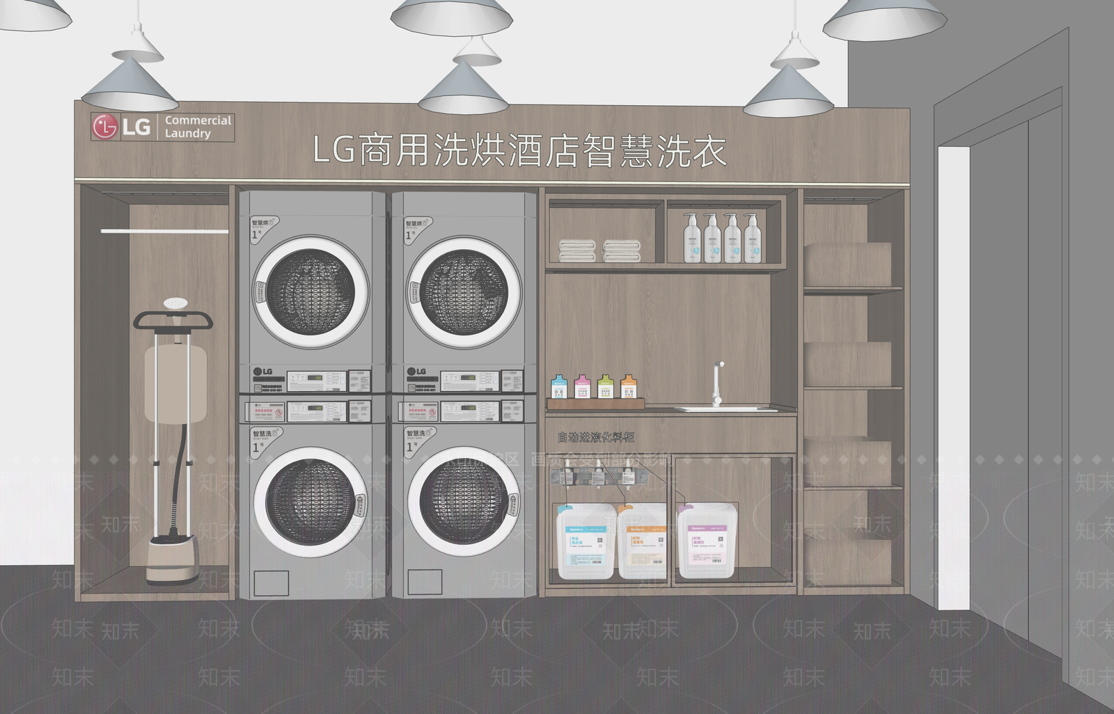 现代酒店走廊SU模型下载【ID:1200778398】