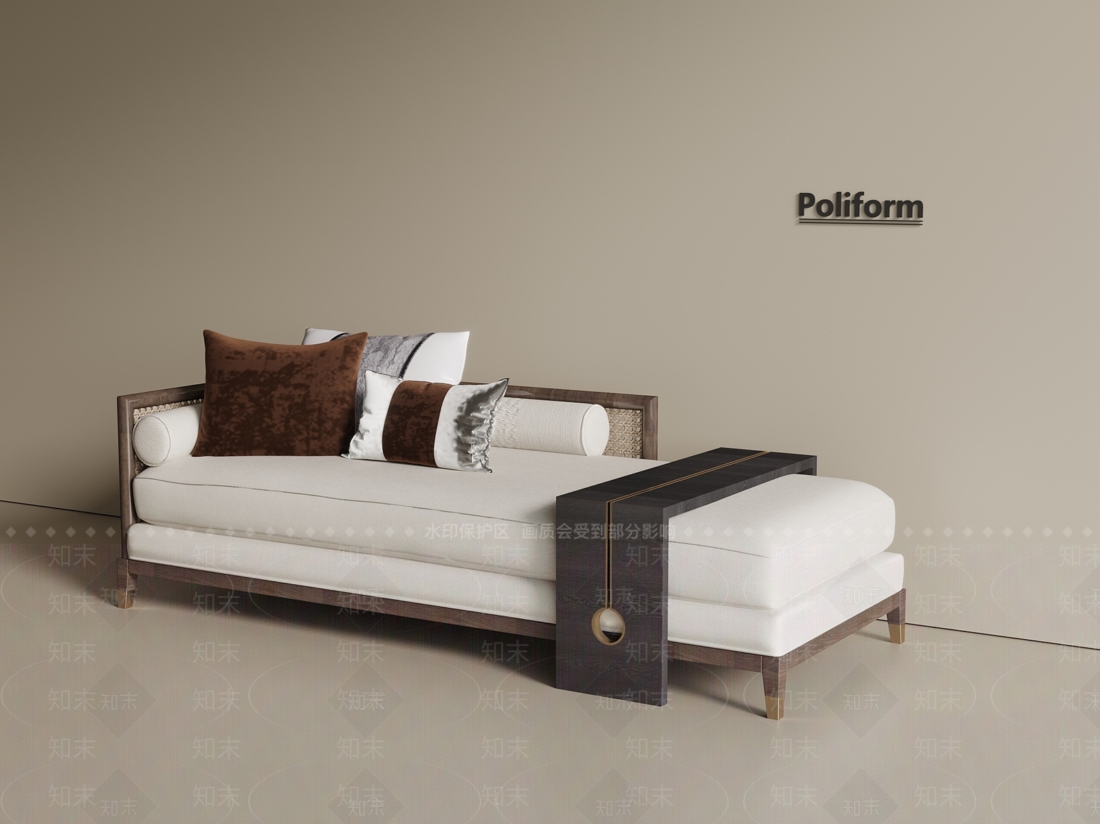 新中式中式沙发床3D模型下载【ID:1200778248】