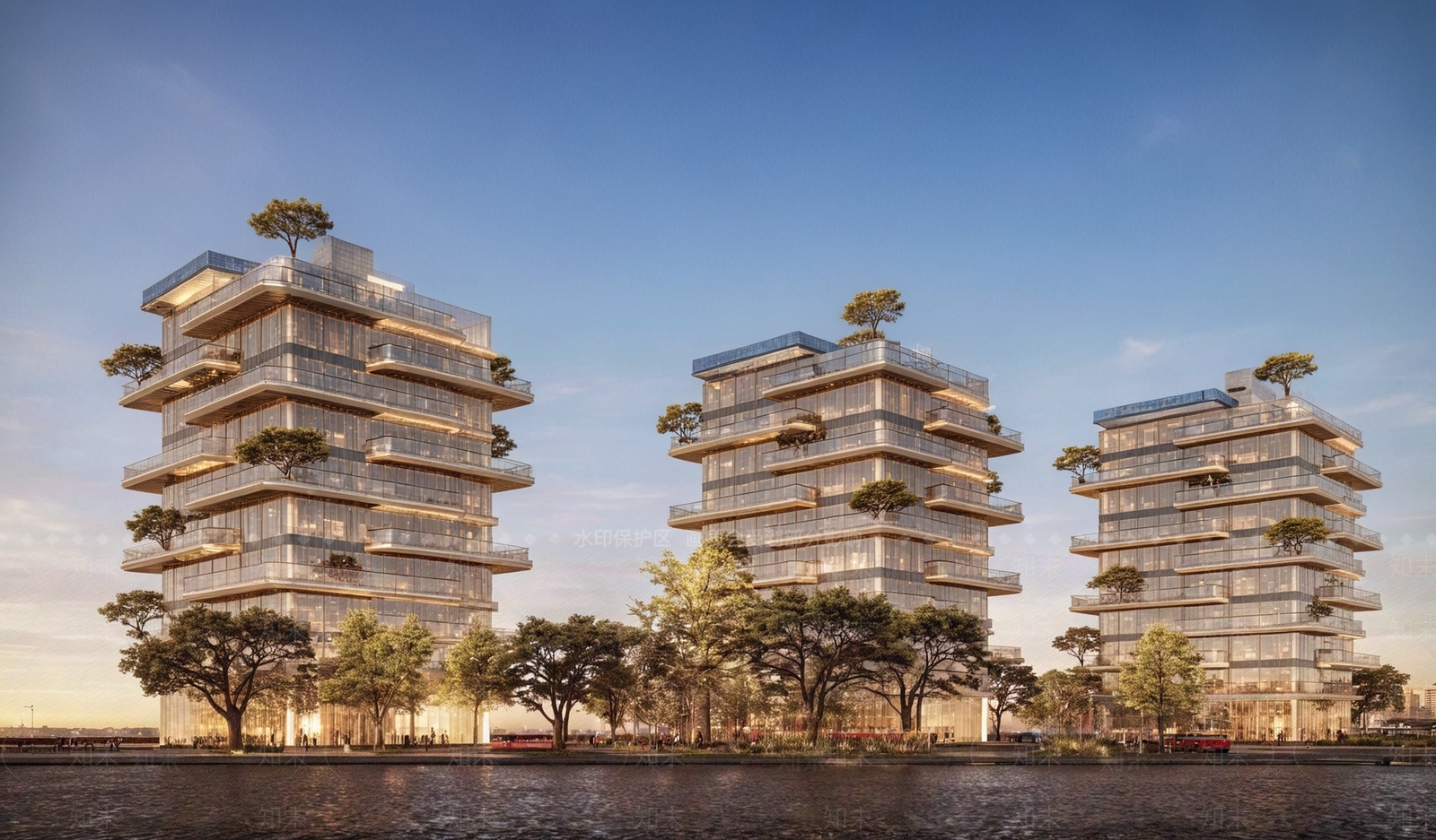 现代高层住宅SU模型下载【ID:1200780279】