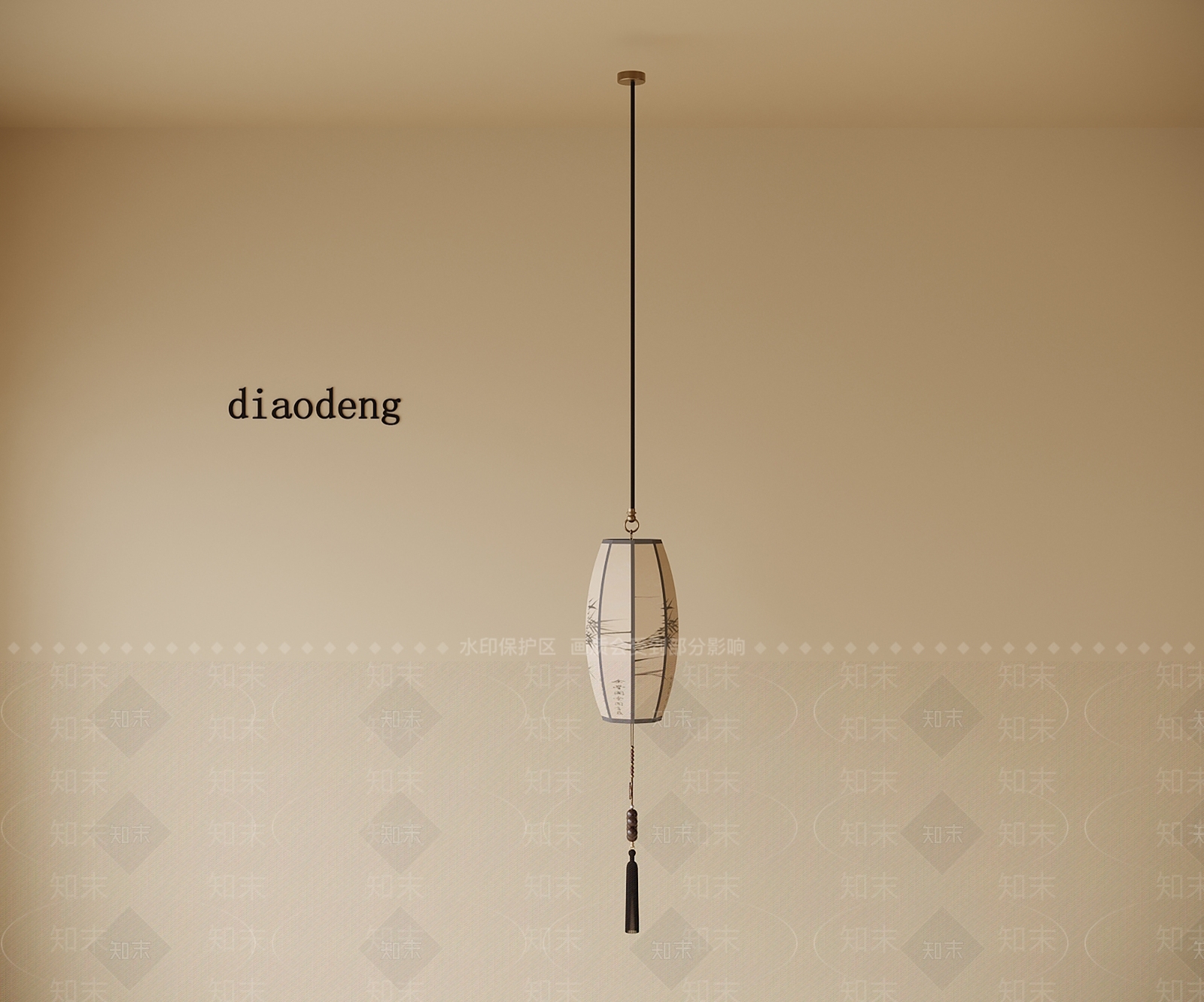 新中式中式吊灯3D模型下载【ID:1200780601】