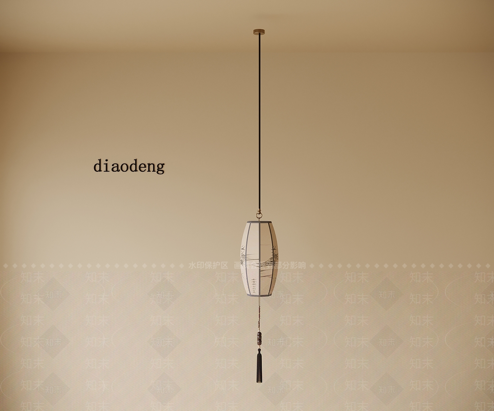 新中式中式吊灯SU模型下载【ID:1200780666】