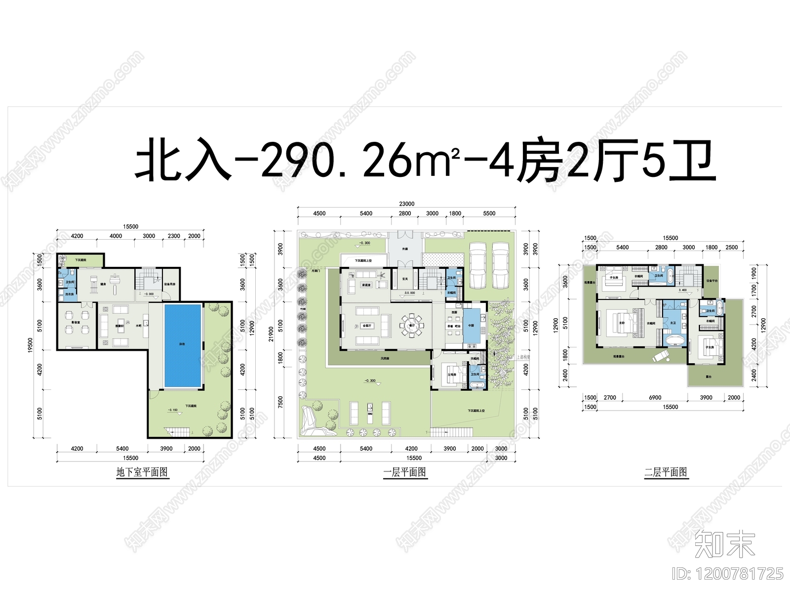 现代别墅建筑施工图下载【ID:1200781725】