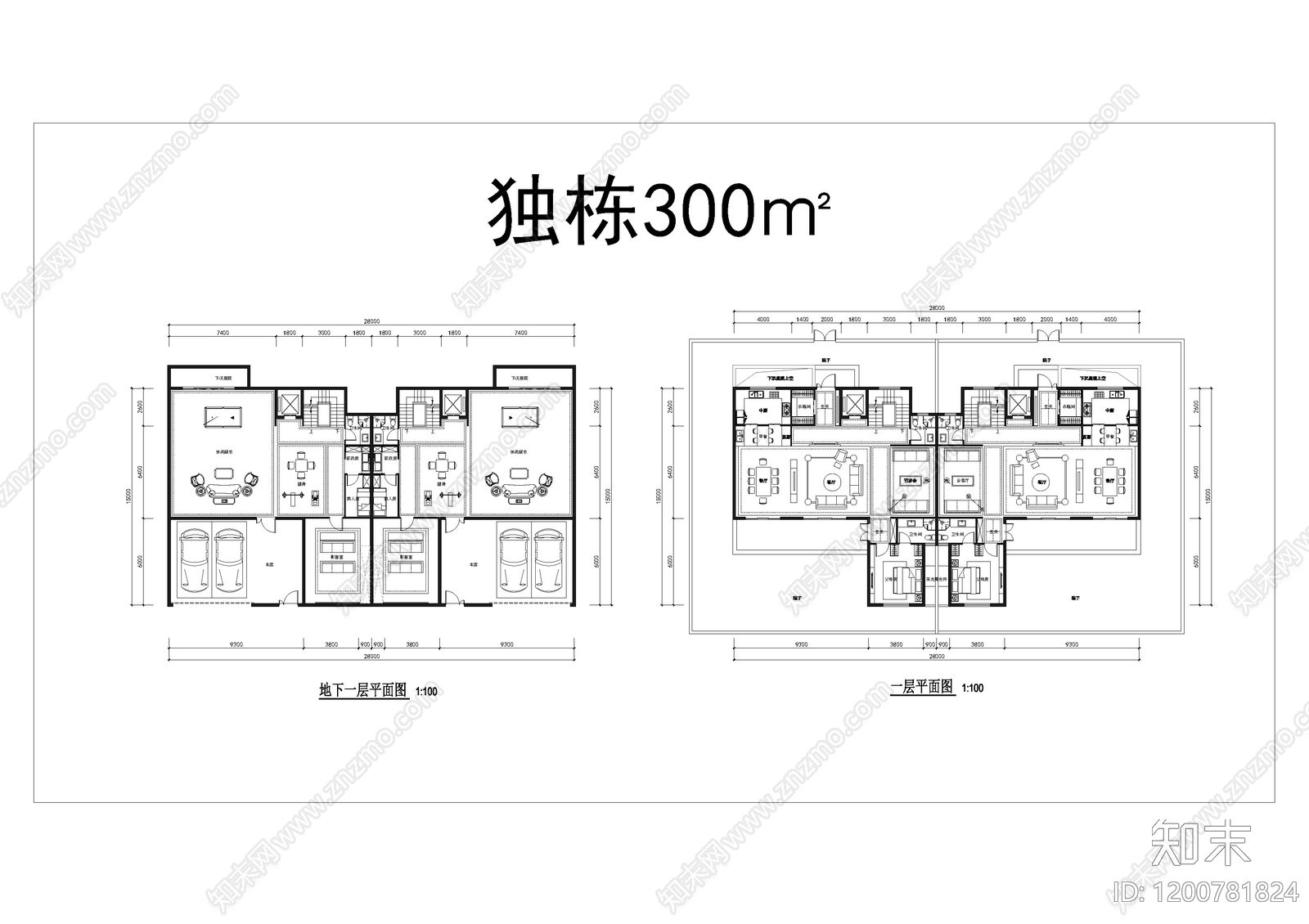 现代别墅建筑cad施工图下载【ID:1200781824】