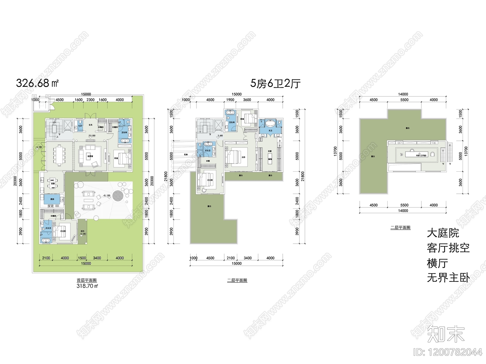 现代别墅建筑cad施工图下载【ID:1200782044】