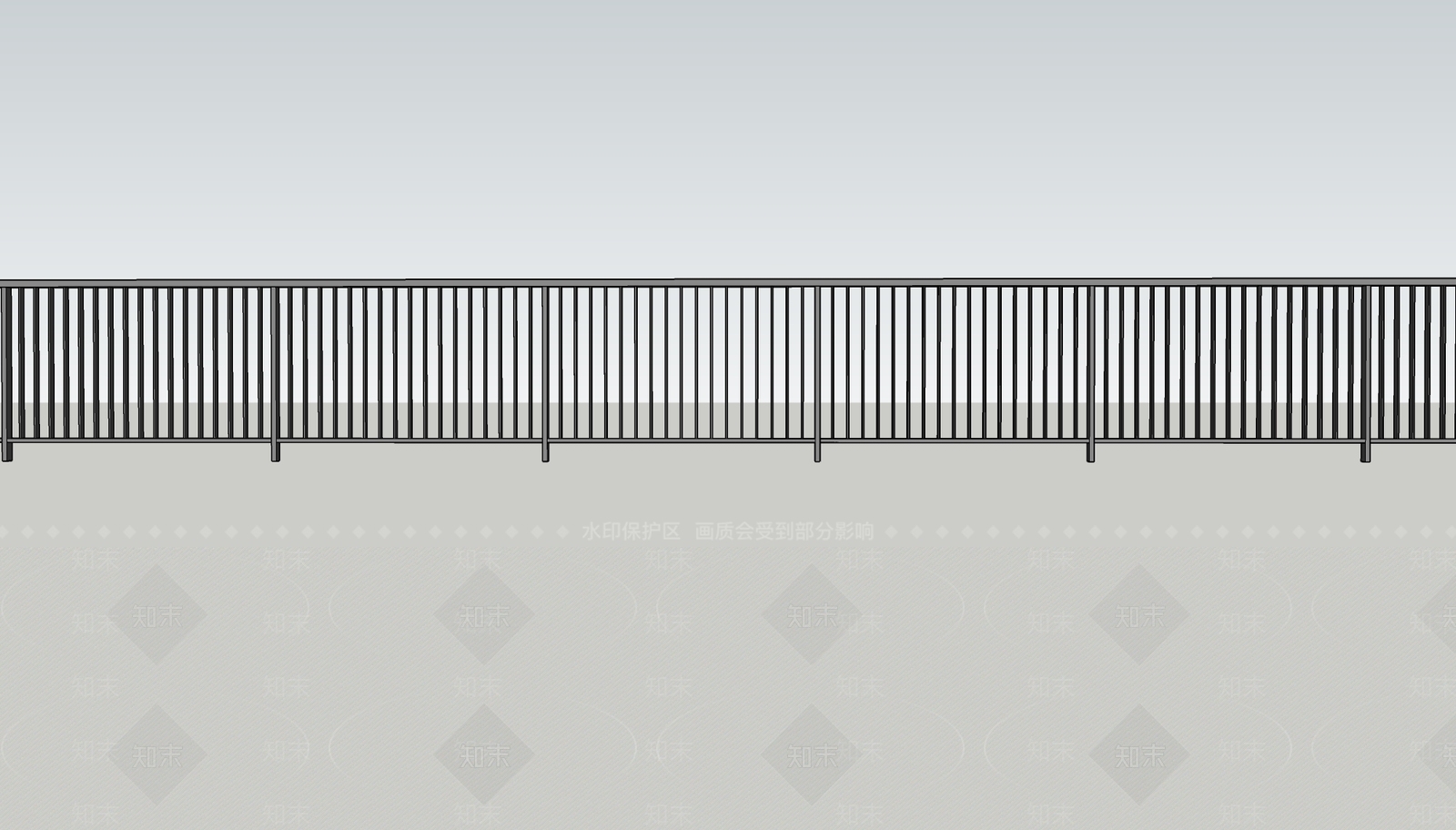 现代极简栏杆大样SU模型下载【ID:1200781061】