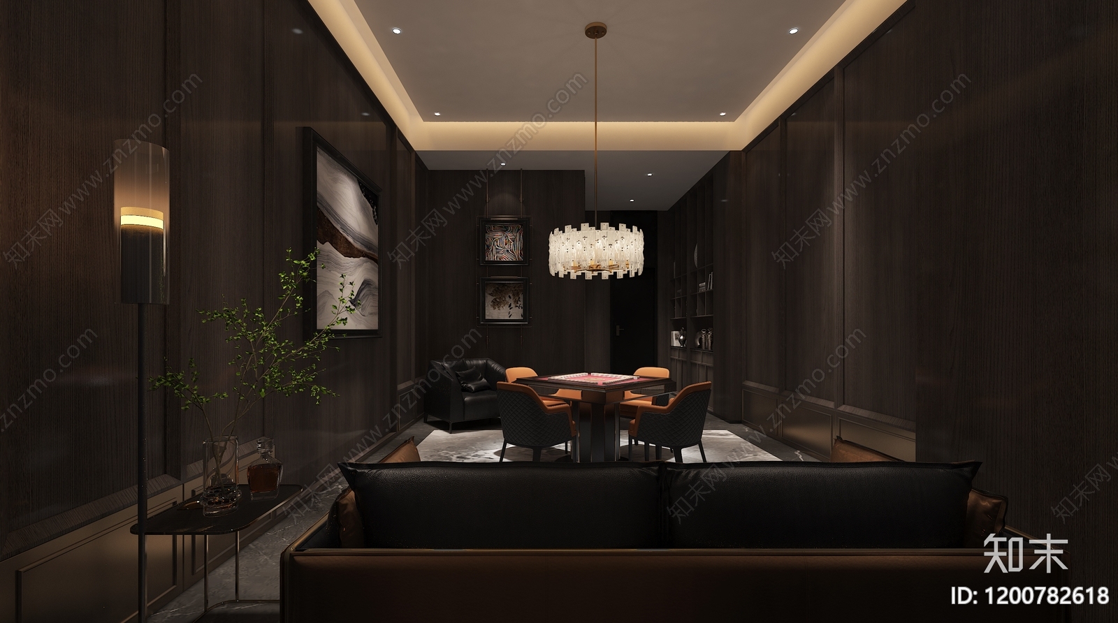 现代新中式会所cad施工图下载【ID:1200782618】