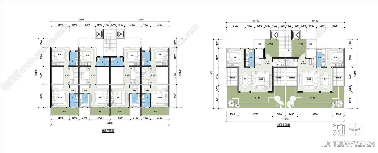 现代别墅建筑cad施工图下载【ID:1200782524】