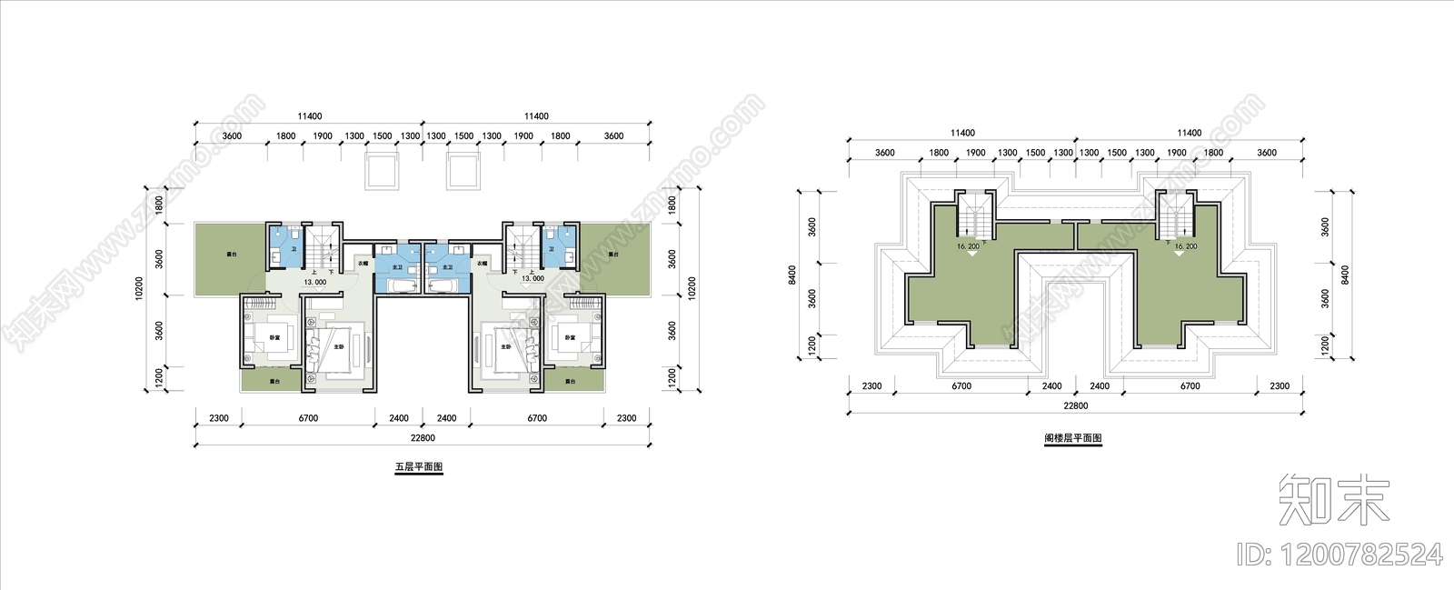 现代别墅建筑cad施工图下载【ID:1200782524】